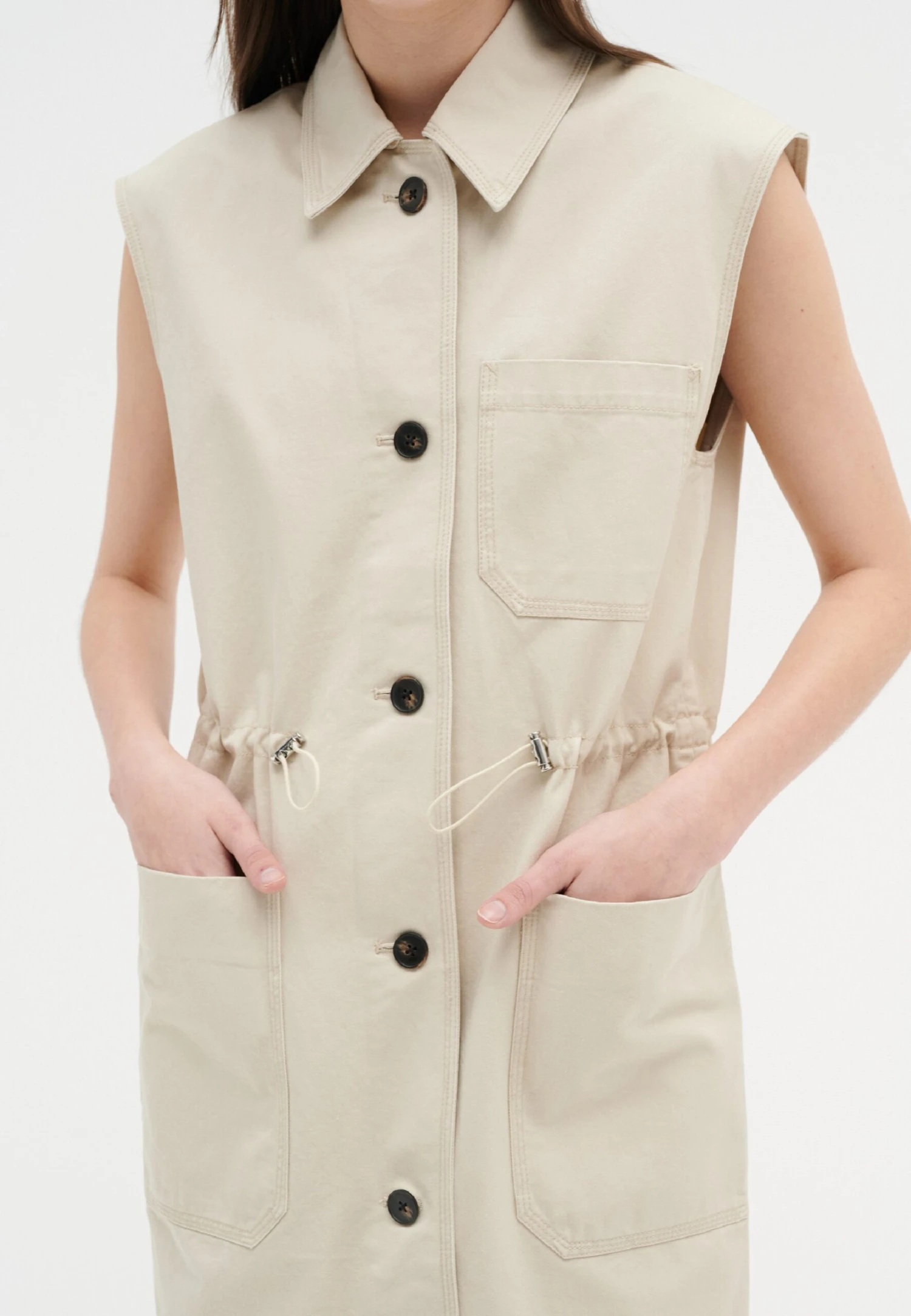 InWear Ines - Vestido Camisero - French Oak - Imagen 4