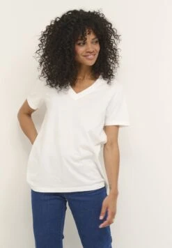 Kaffe Kamarin - Camiseta Básica - Optical White