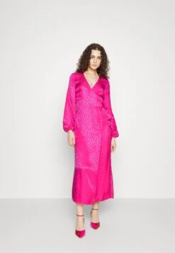 Heart Wrap Dress - Vestido De Cóctel - Pink