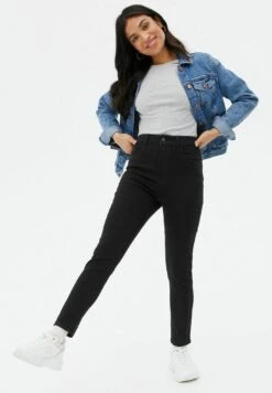 Petite Dark Wash Lift & Jenna- Vaqueros Slim Fit - Black