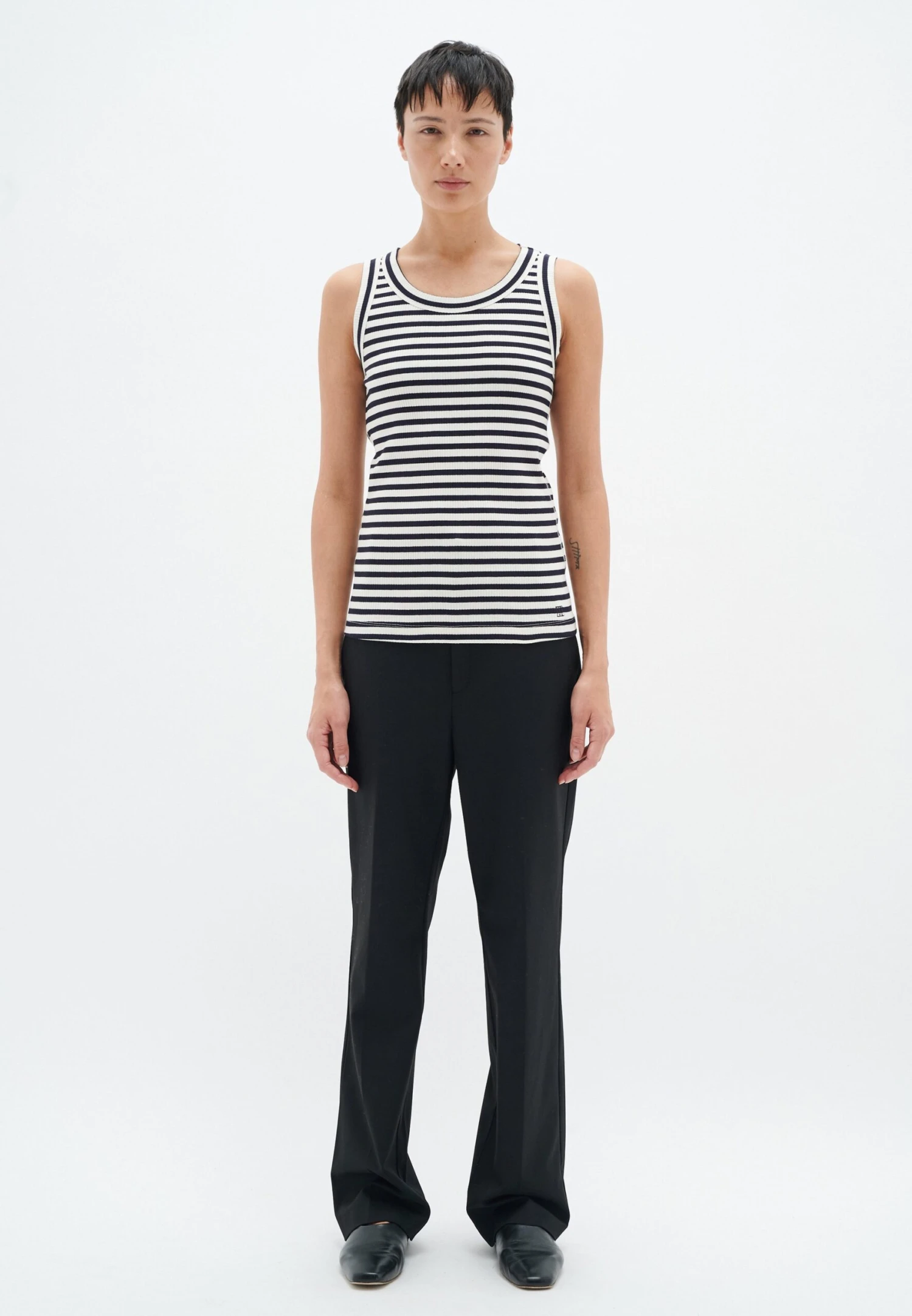 InWear Dagna Striped Tank - Top - Whisper White Midnight Magic - Imagen 2