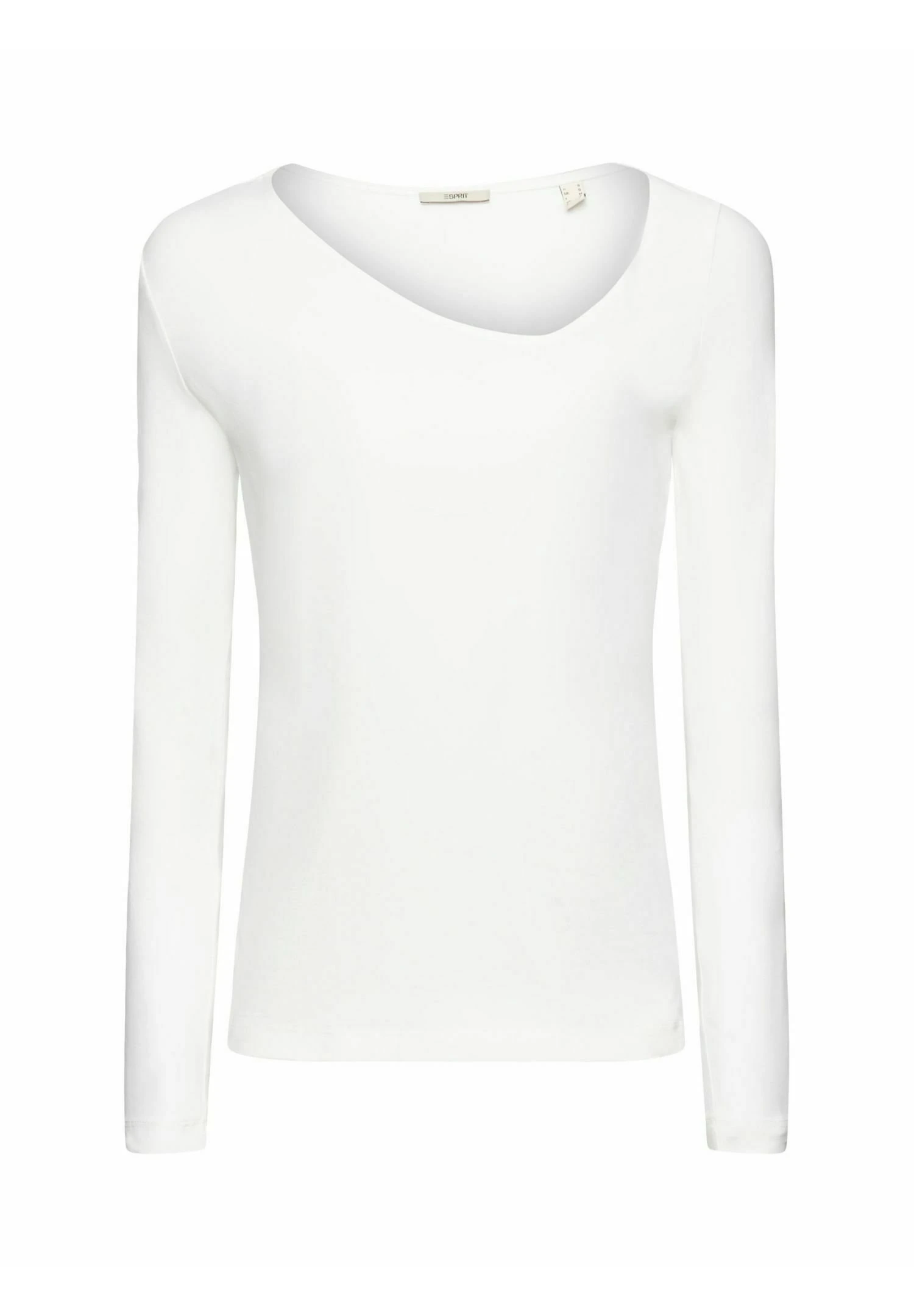 ESPRIT New Ncklne - Camiseta De Manga Larga - Off White - Imagen 5