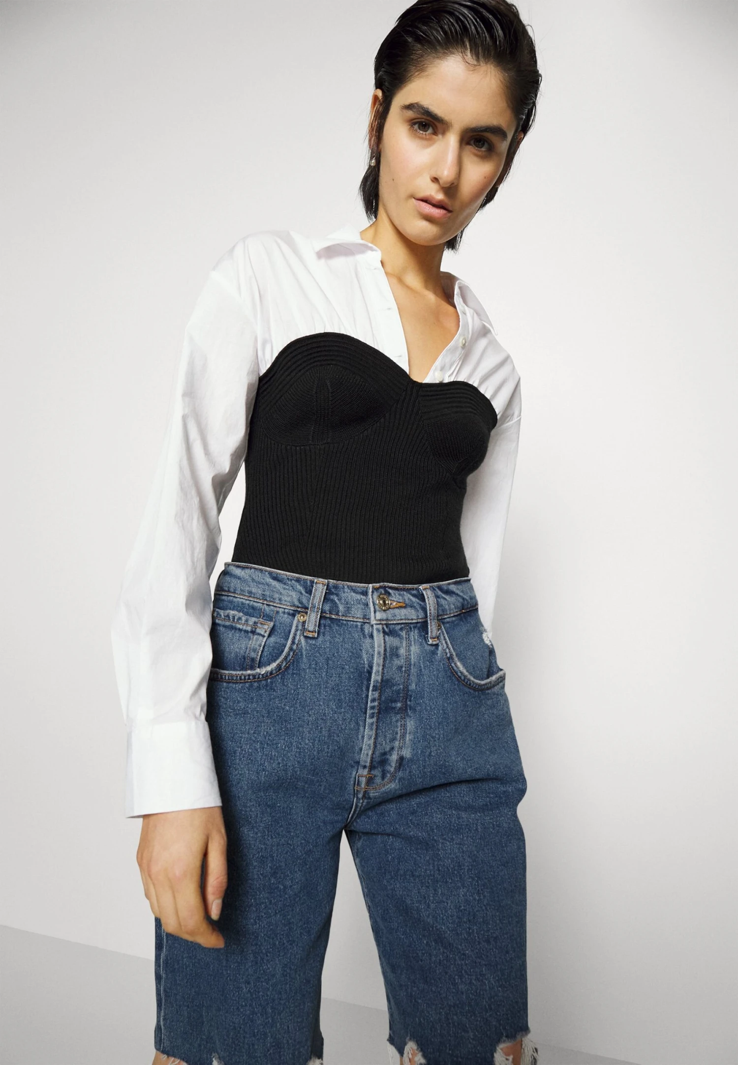 7 For All Mankind Andy Shorts Blaze - Shorts Vaqueros - Mid Blue - Imagen 4