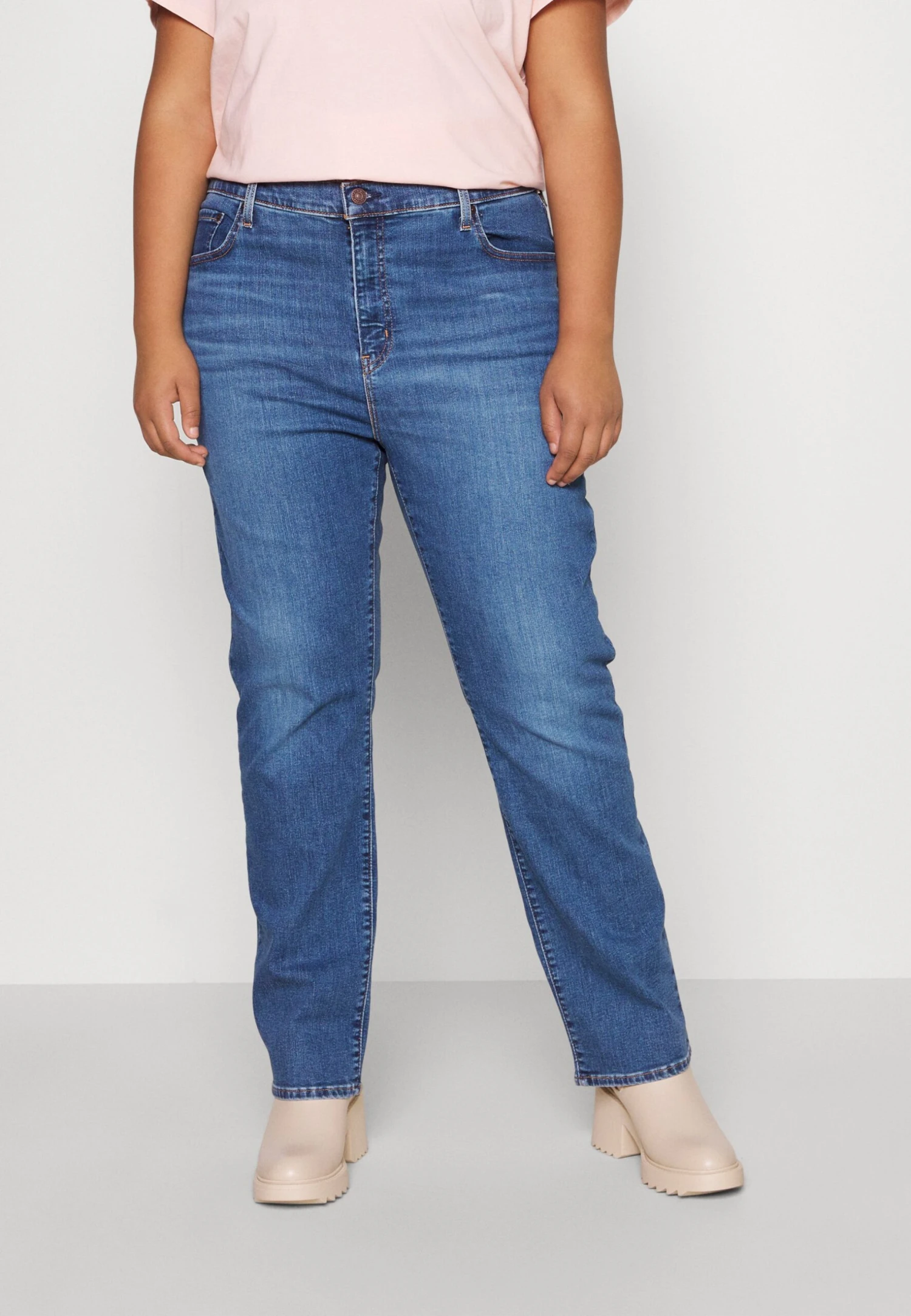 Levi's® Plus 724™ Pl Hr Straight - Vaqueros Slim Fit - Blue Wave Mid Plus