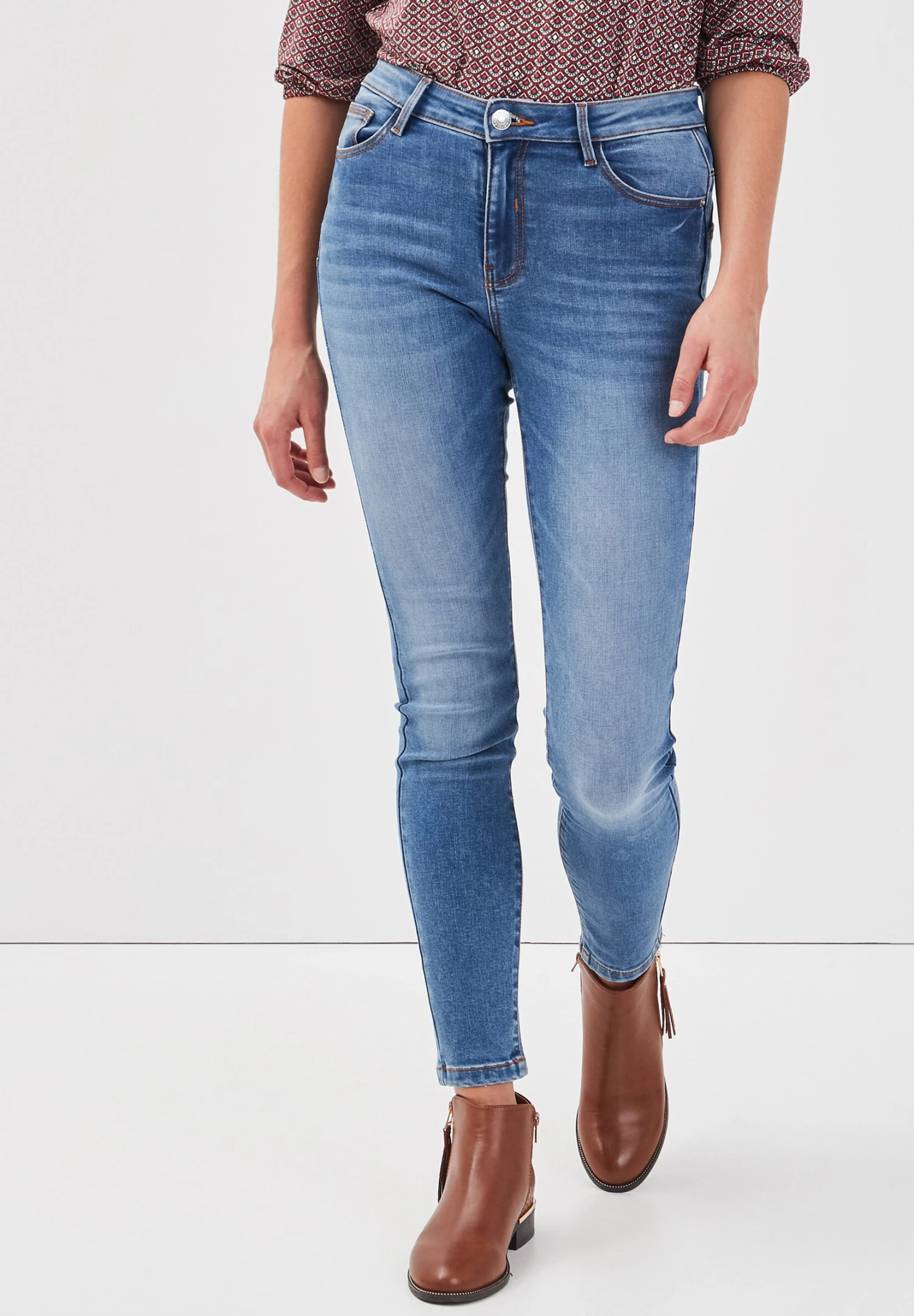 Push Up - Vaqueros Pitillo - Denim Bleach