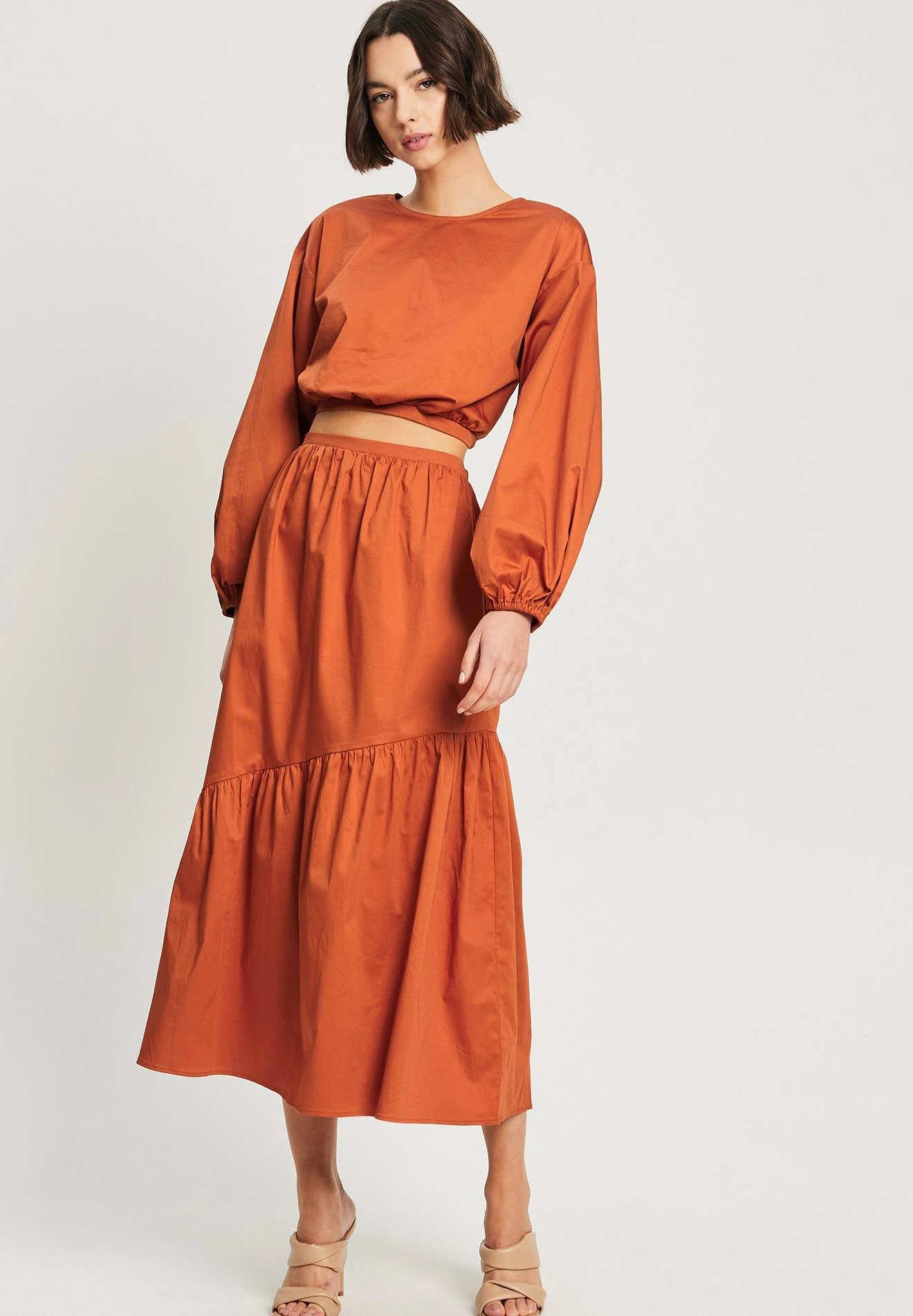 Bill Midi - Falda Acampanada - Rust - Imagen 2