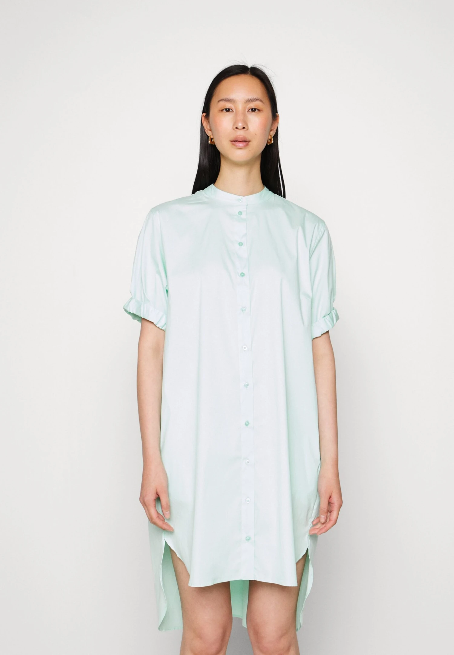 Mos Mosh Arleth Shirt Dress - Vestido Camisero - Brook Green - Imagen 3