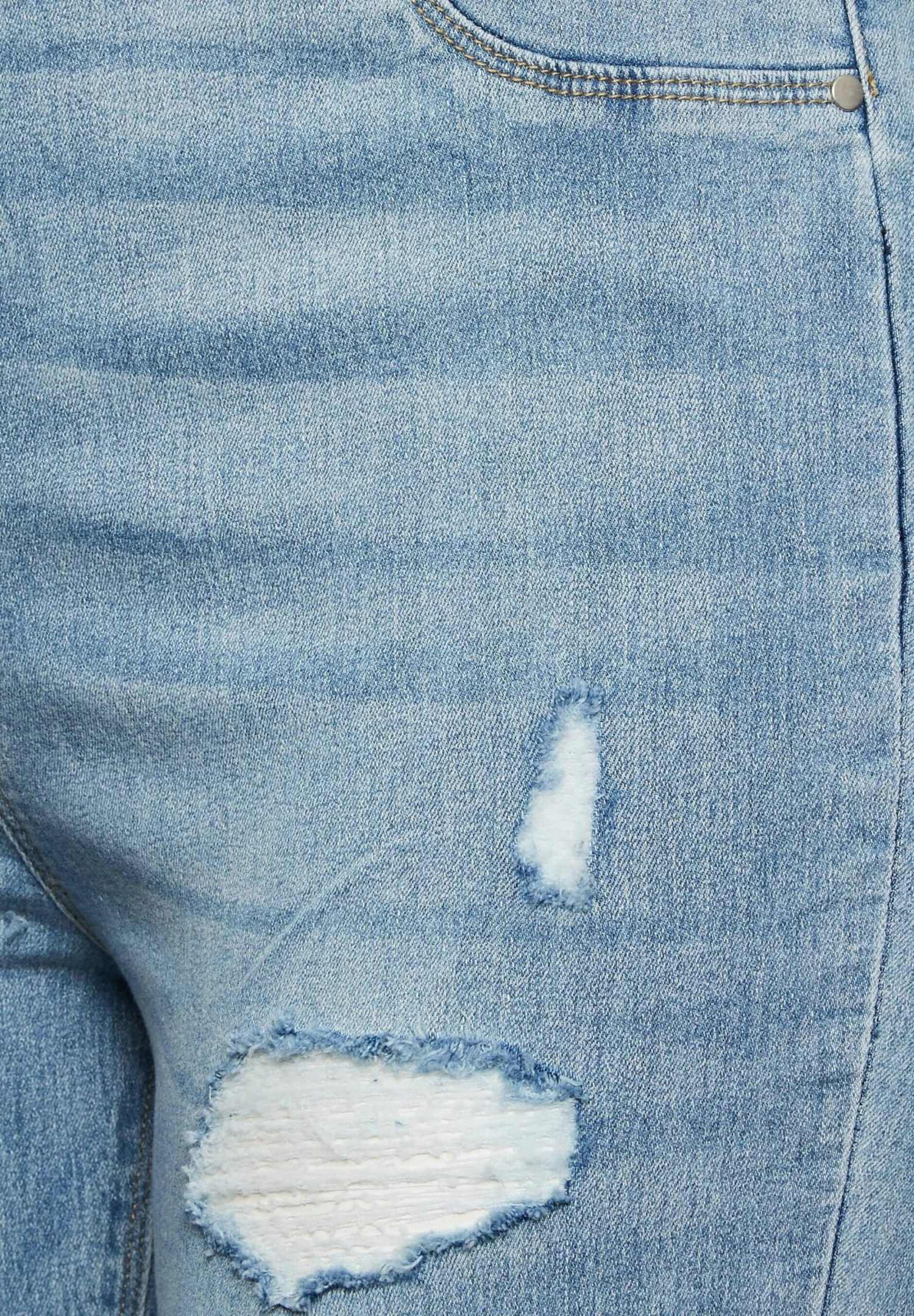 Ripped Cropped- Jeggings - Mid Blue - Imagen 5