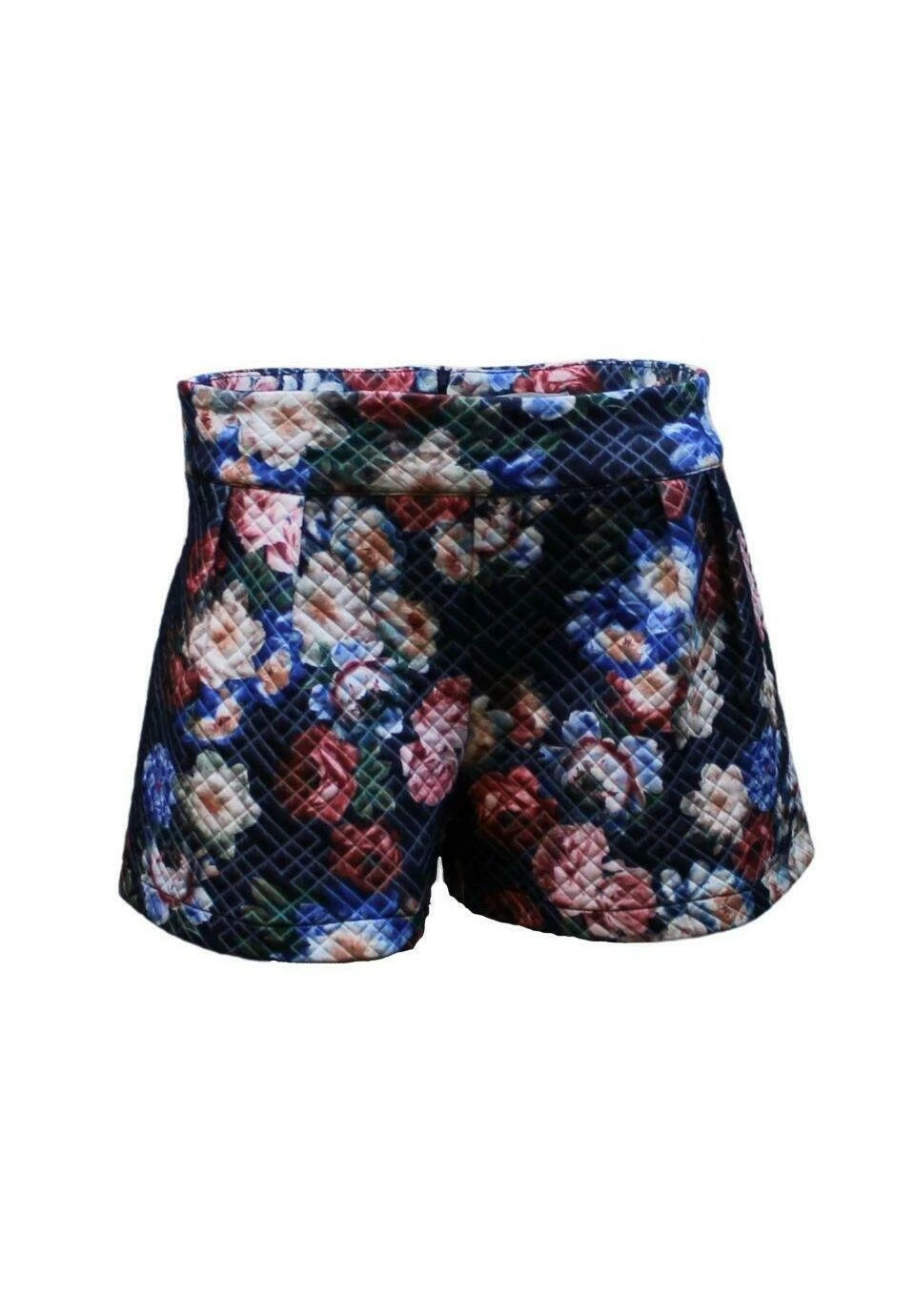 SENSE Estampado De Flores - Shorts - Azul