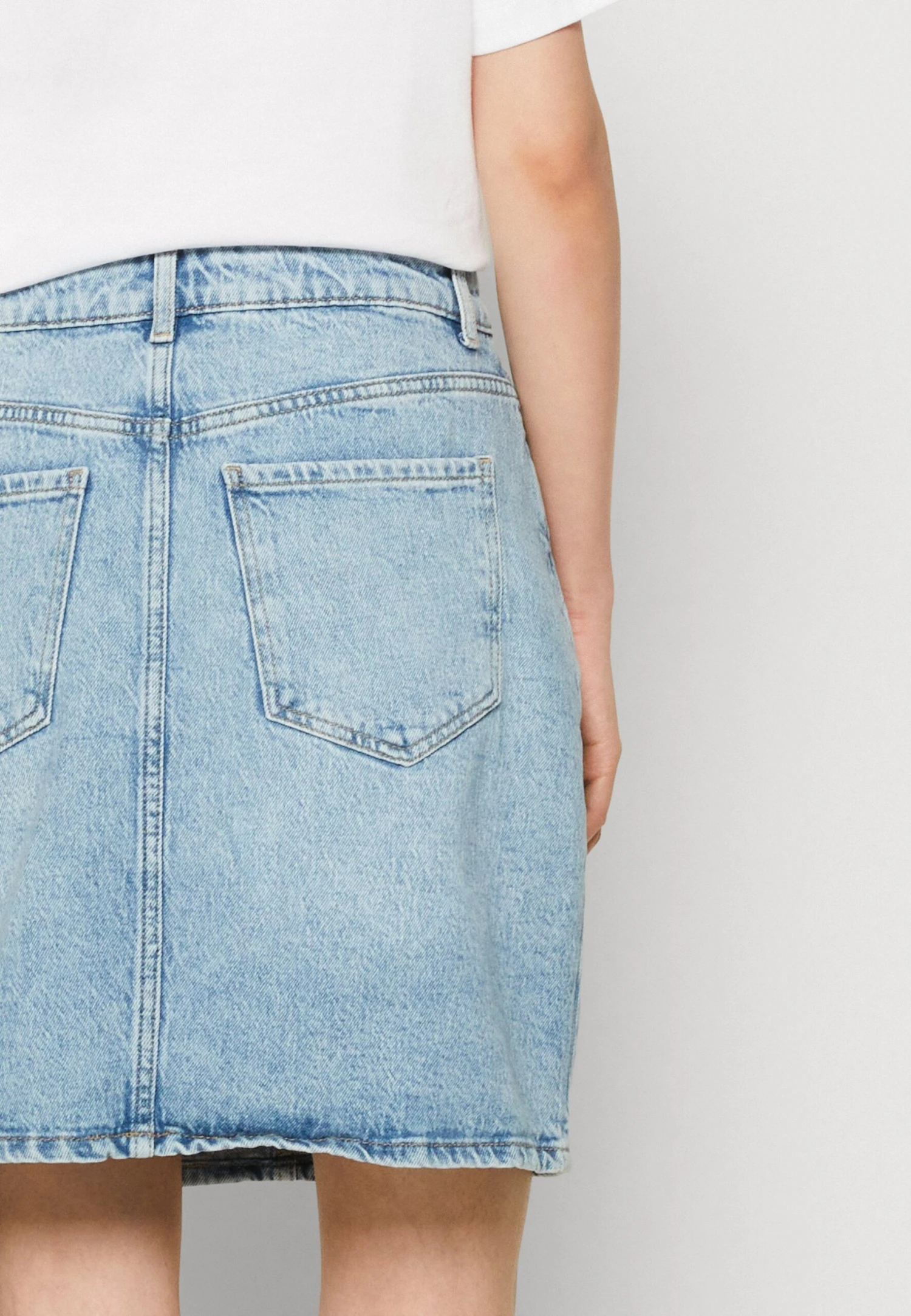 Vila Vikaja Skirt - Falda Vaquera - Light Blue Denim - Imagen 6