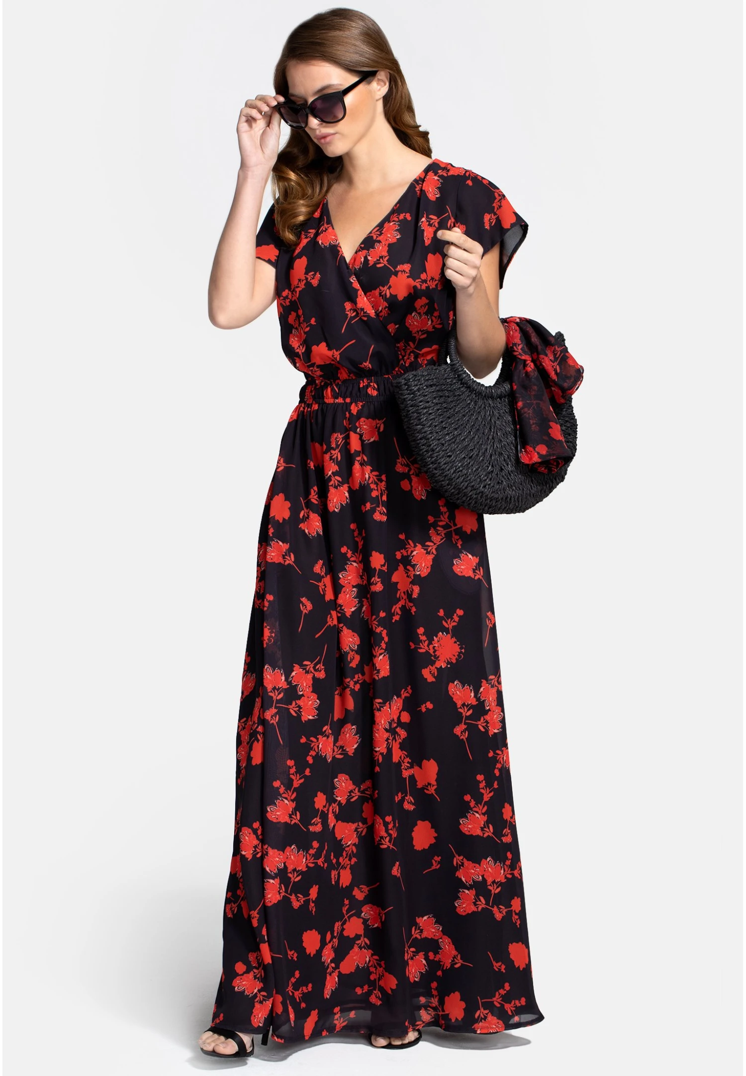 HotSquash Vestido Largo - Black, Red - Imagen 2