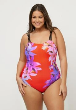 Ulla Popken Graphic Knot - Bañador - Red