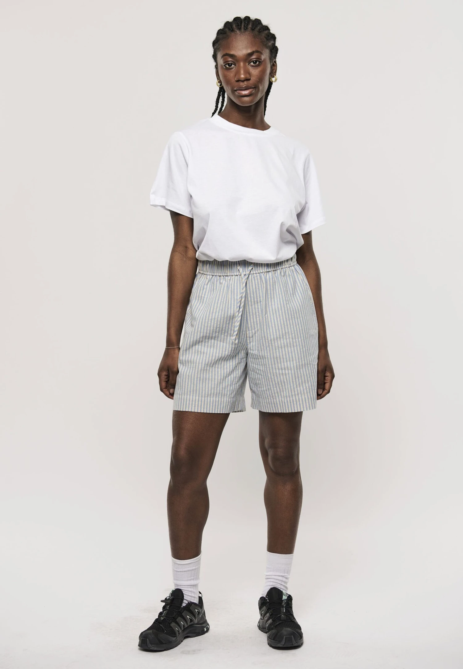 MbyM Meris - Shorts - Blue Sugar Stripe