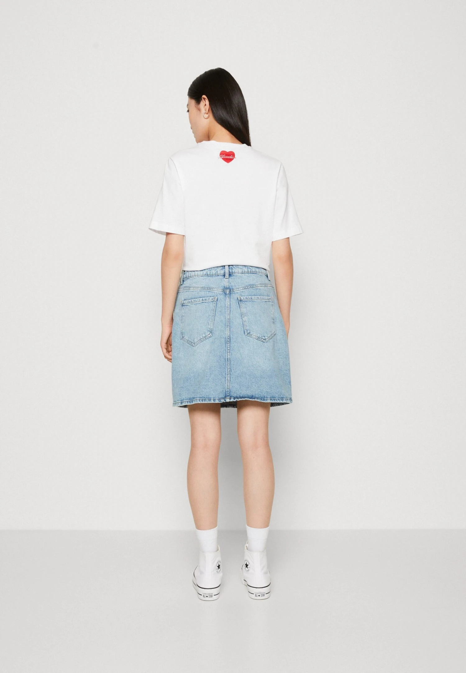 Vila Vikaja Skirt - Falda Vaquera - Light Blue Denim - Imagen 3