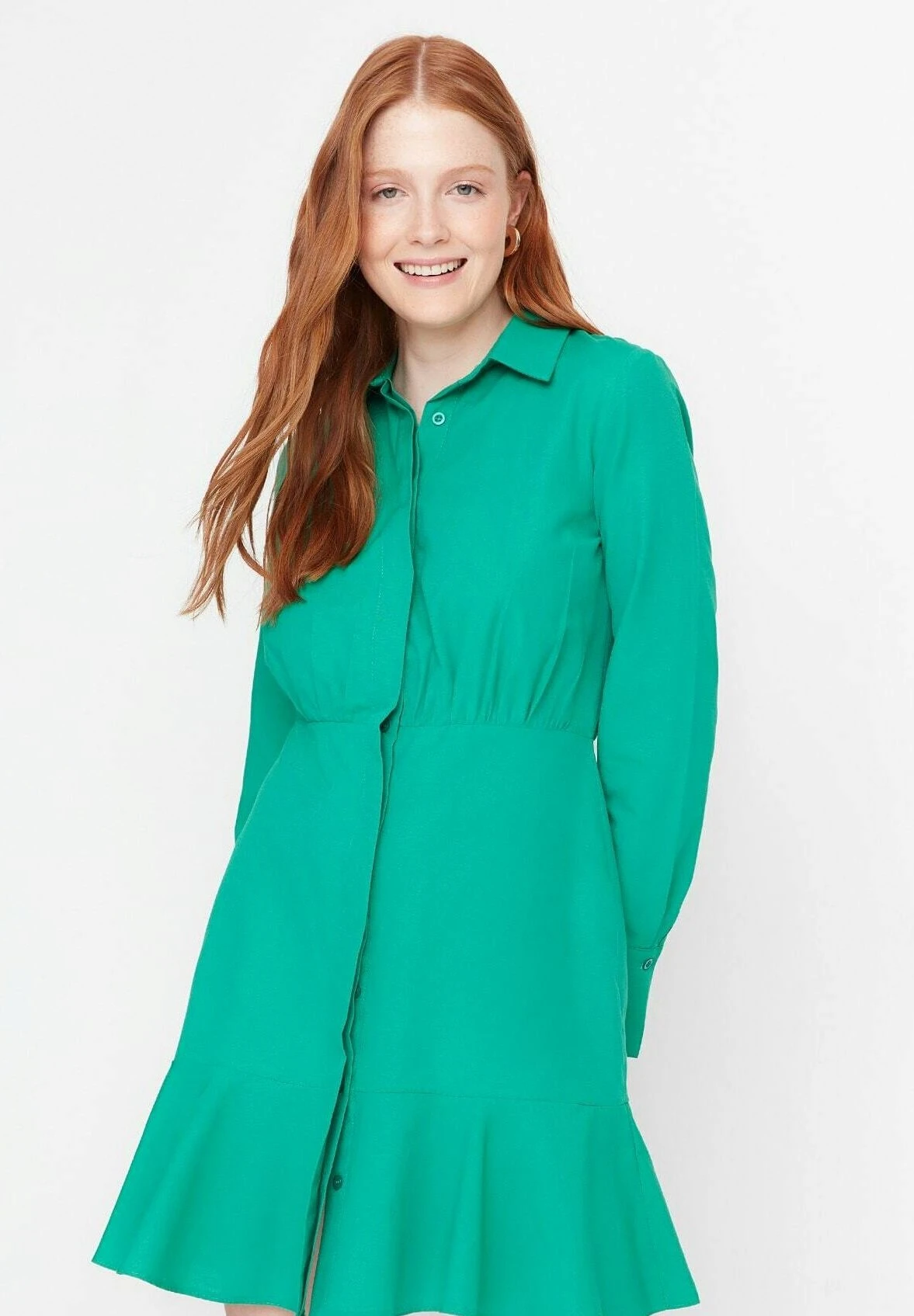 Trendyol Vestido Camisero - Green - Imagen 5