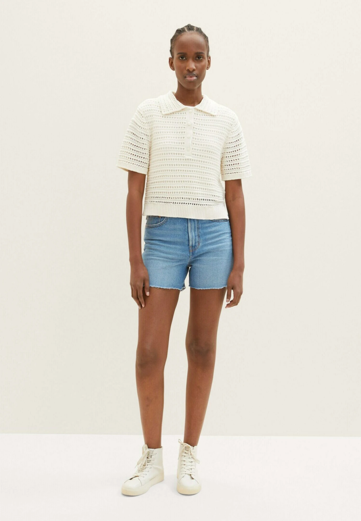 TOM TAILOR Denim Mom - Shorts Vaqueros - Used Mid Stone Blue Denim - Imagen 2