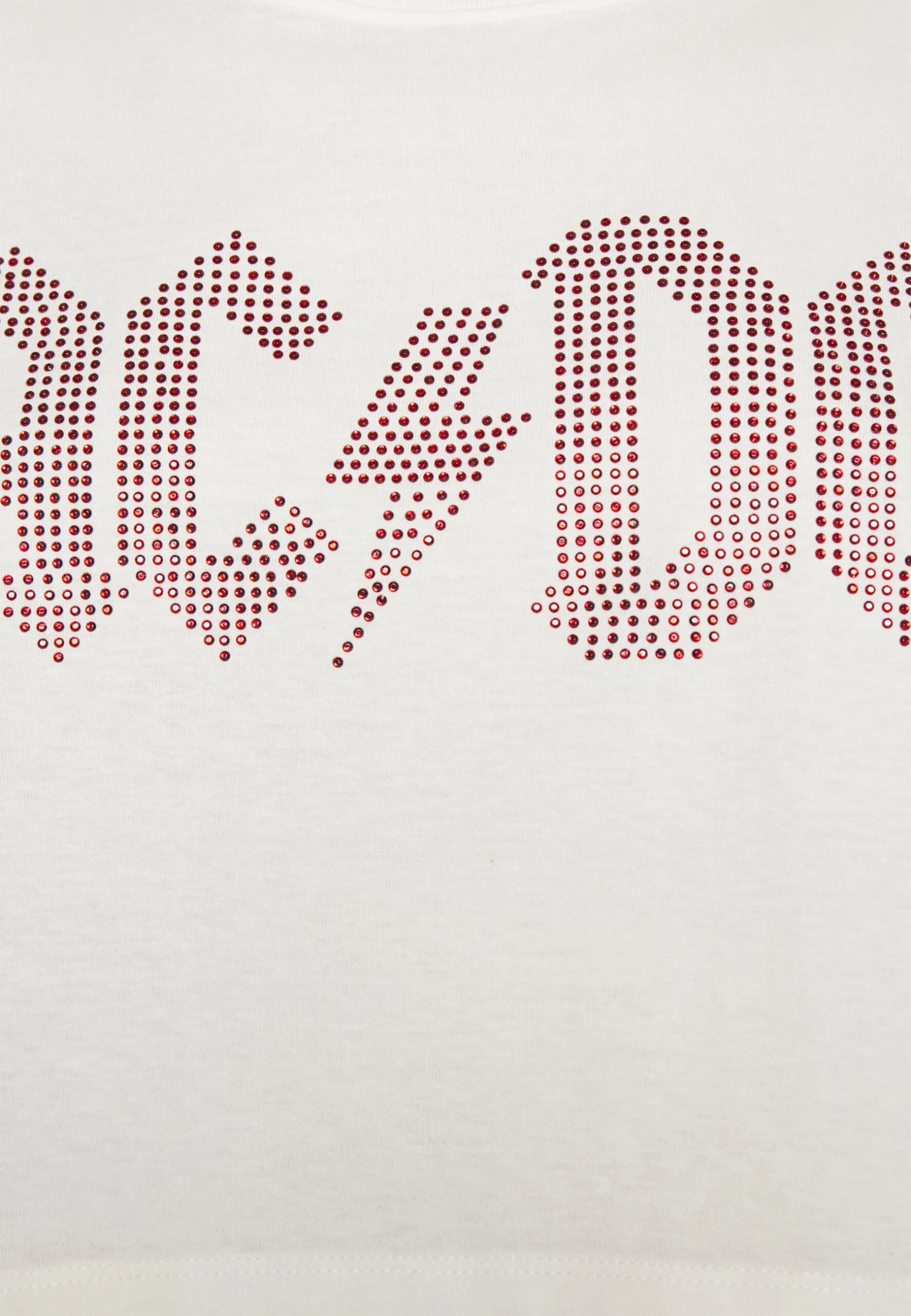 COTTON ON The Chopped Tee - Camiseta Estampada - Lcn Per Acdc Rhinestones/Vintage White - Imagen 5