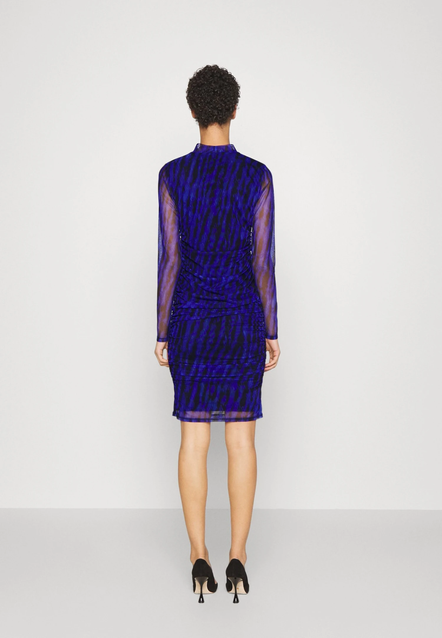 DKNY Crewneck Dress - Vestido De Cóctel - Deep Cobalt Multi - Imagen 3