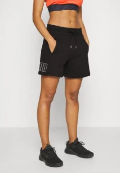 Puma Power Colorblock High Waist - Pantalón Corto De Deporte - Black