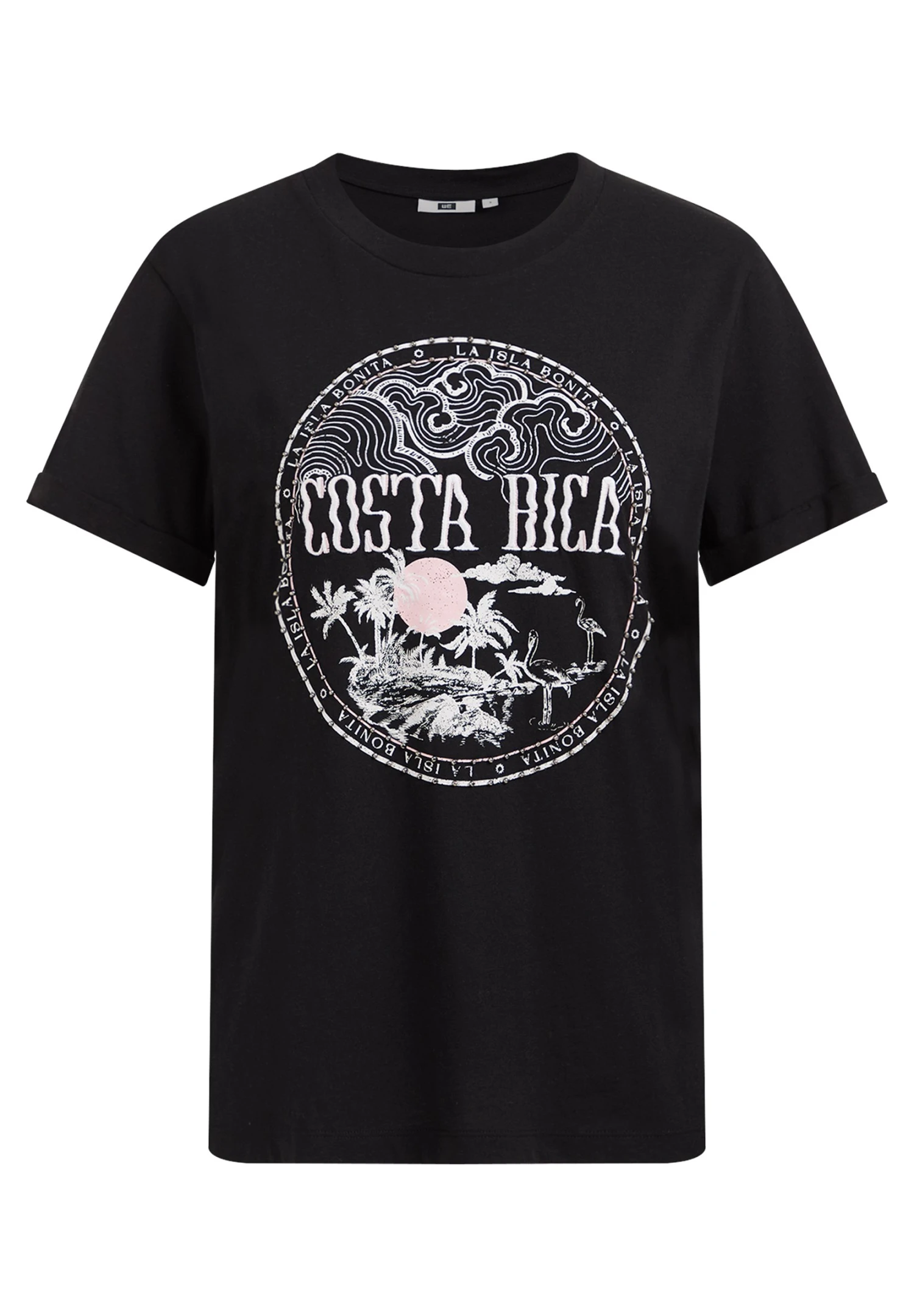 WE FASHION Met Opdruk - Camiseta Estampada - Black - Imagen 5