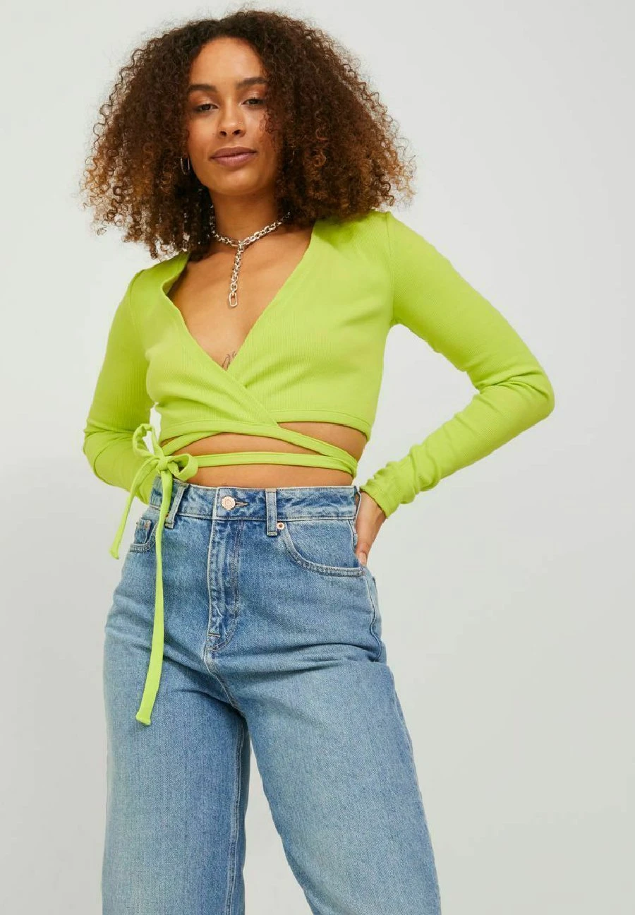 JJXX Jx Frances Wrap - Camiseta De Manga Larga - Lime Punch