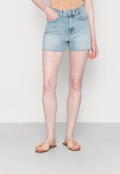 Marc O'Polo DENIM High Waist Slight A-Shaped Fit Mini Length Open - Shorts Vaqueros - Multi/Tinted Cobalt Blue