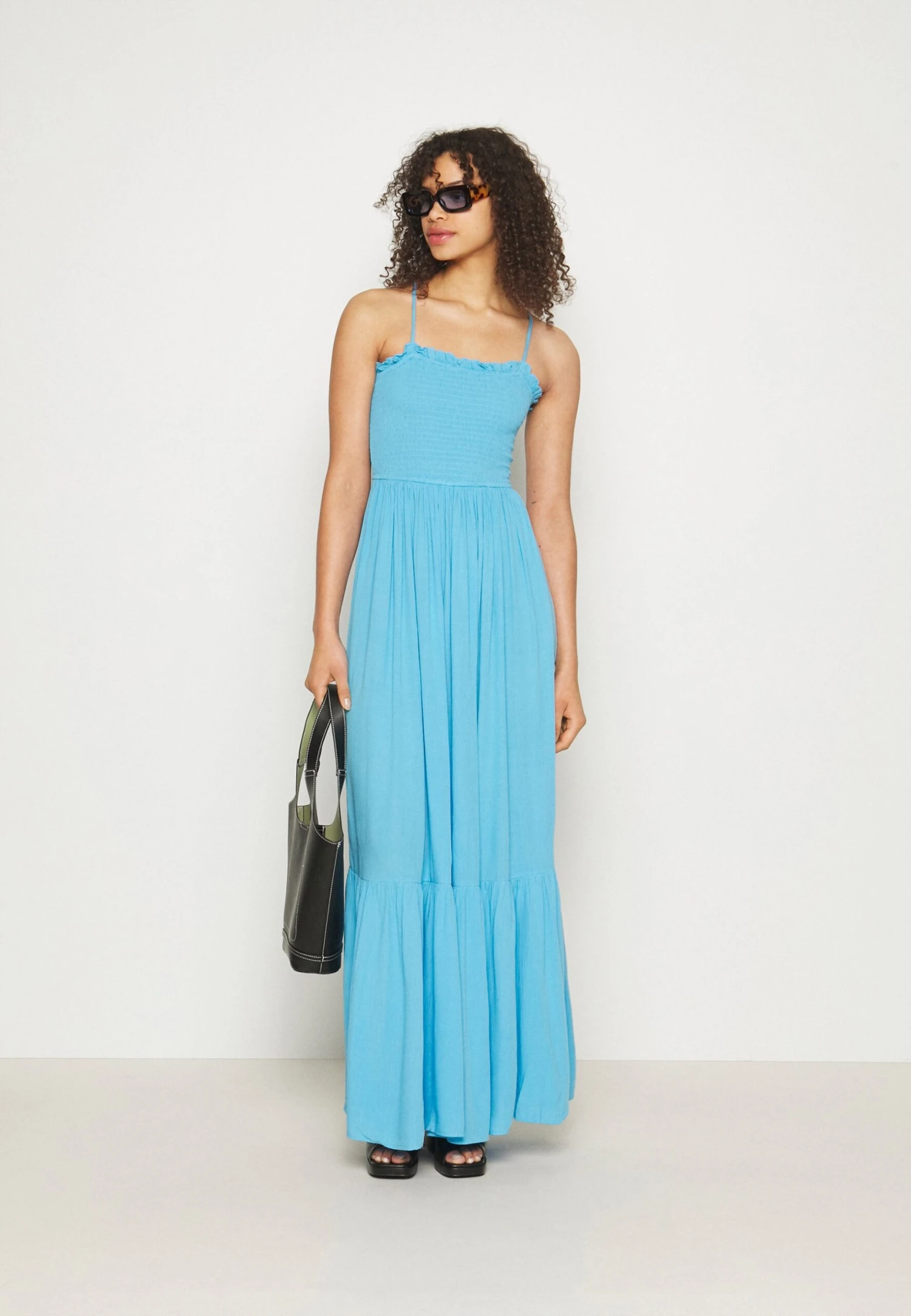 Yasmeza Strap Smock Dress - Vestido Largo - Bonnie Blue - Imagen 2