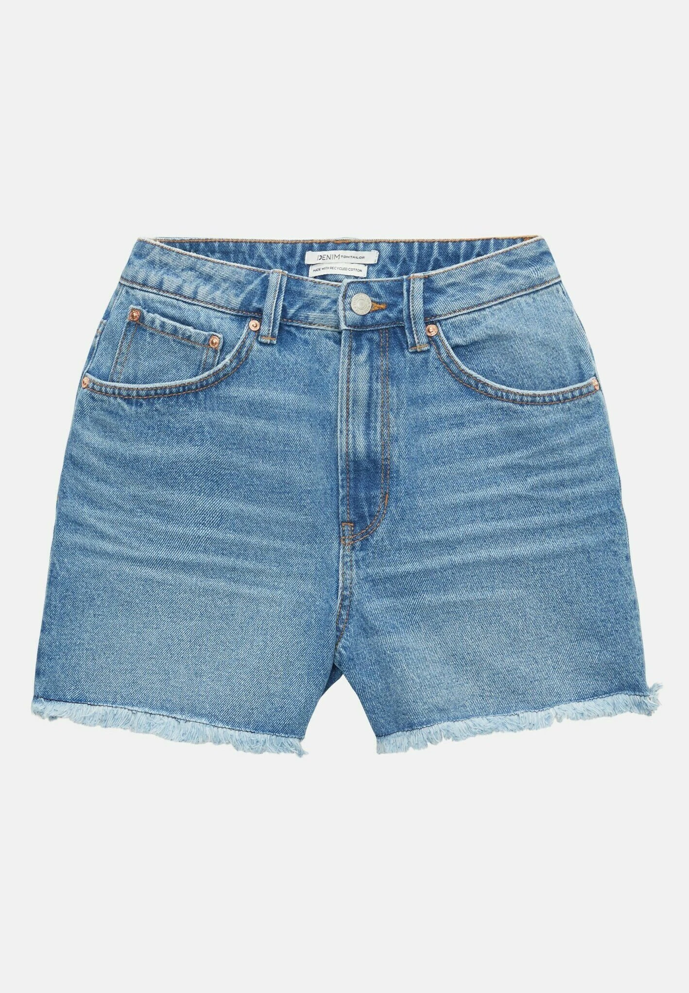 TOM TAILOR Denim Mom - Shorts Vaqueros - Used Mid Stone Blue Denim - Imagen 11