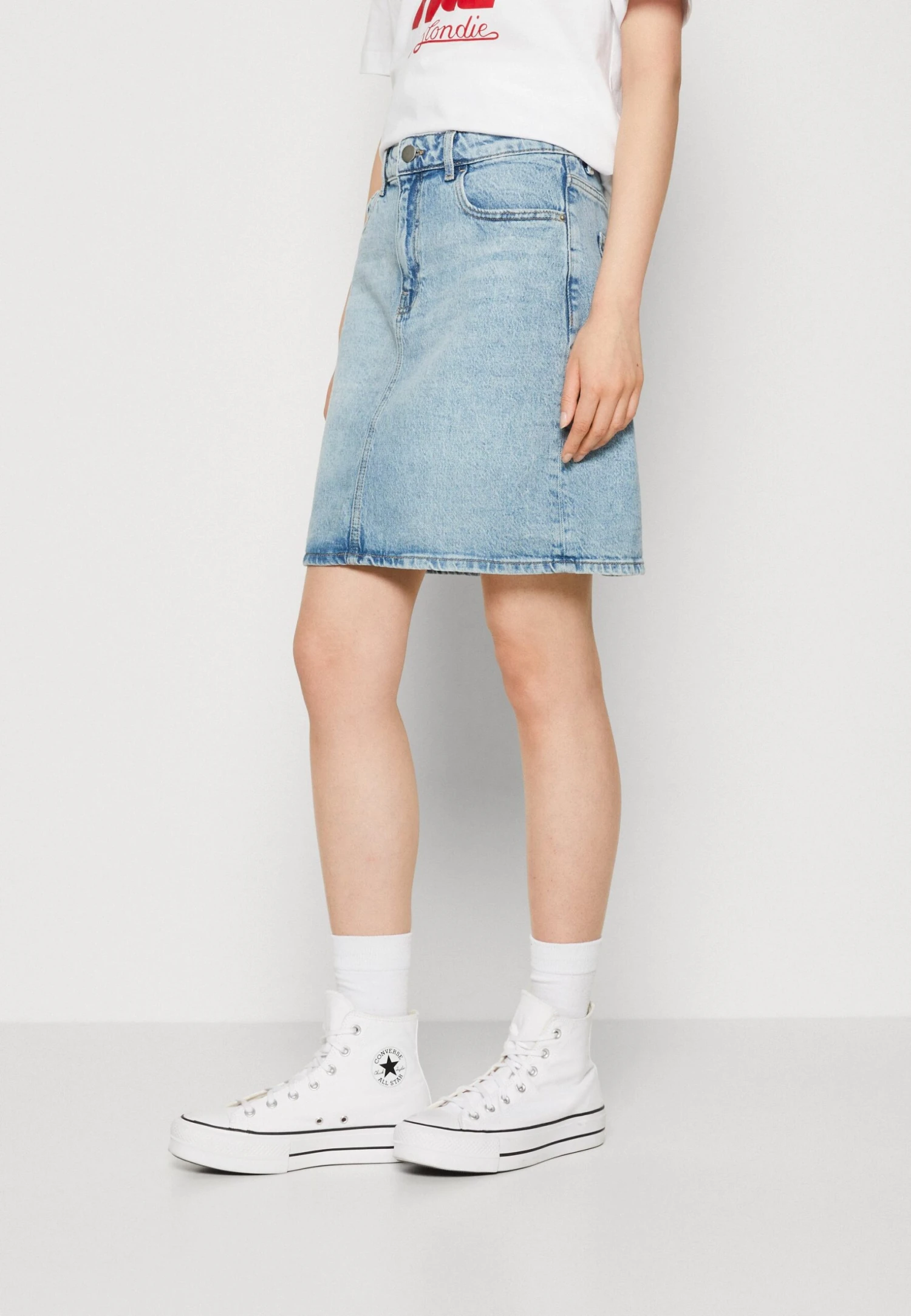 Vila Vikaja Skirt - Falda Vaquera - Light Blue Denim