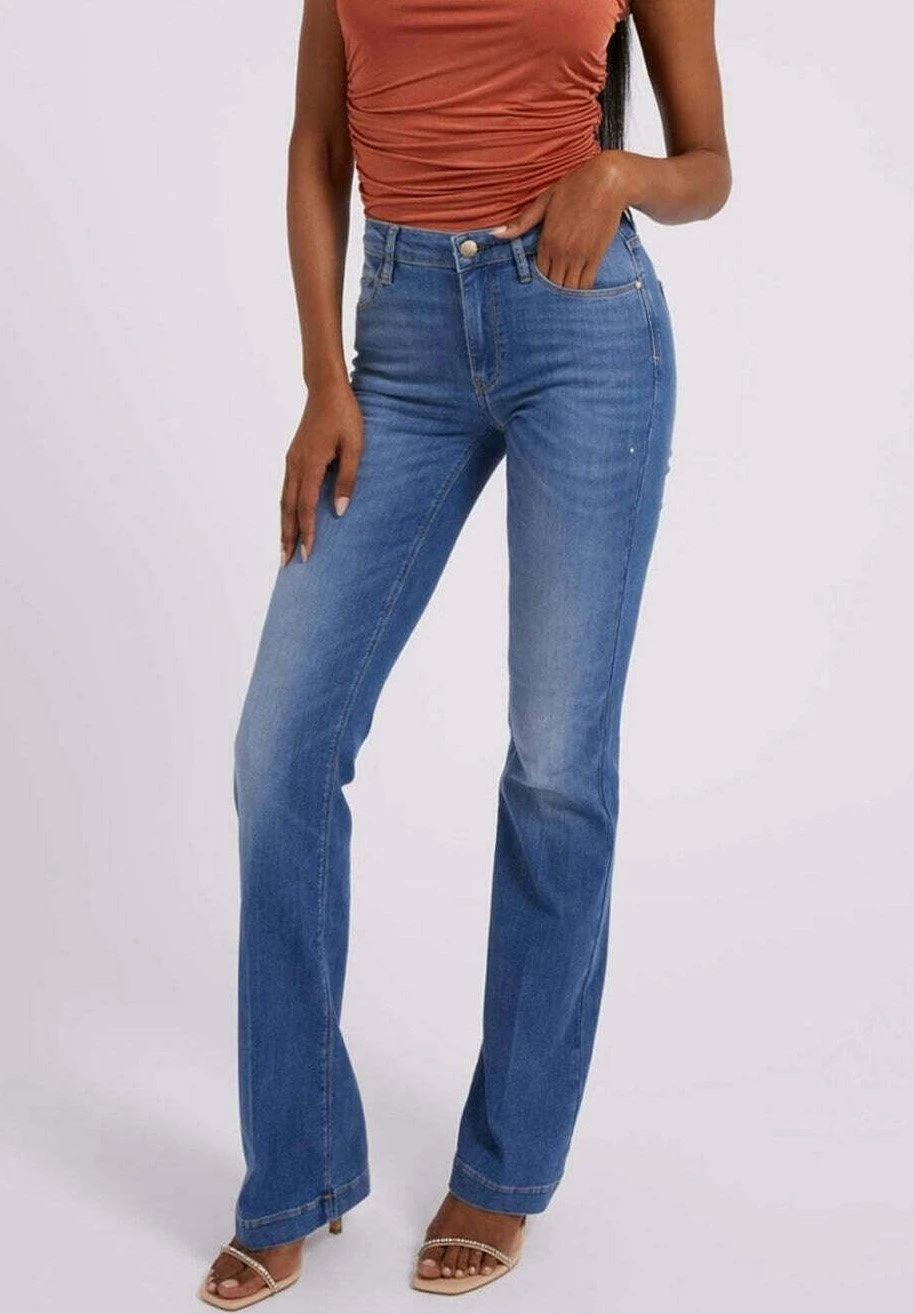 Guess Vaqueros A Campana - Blu Denim