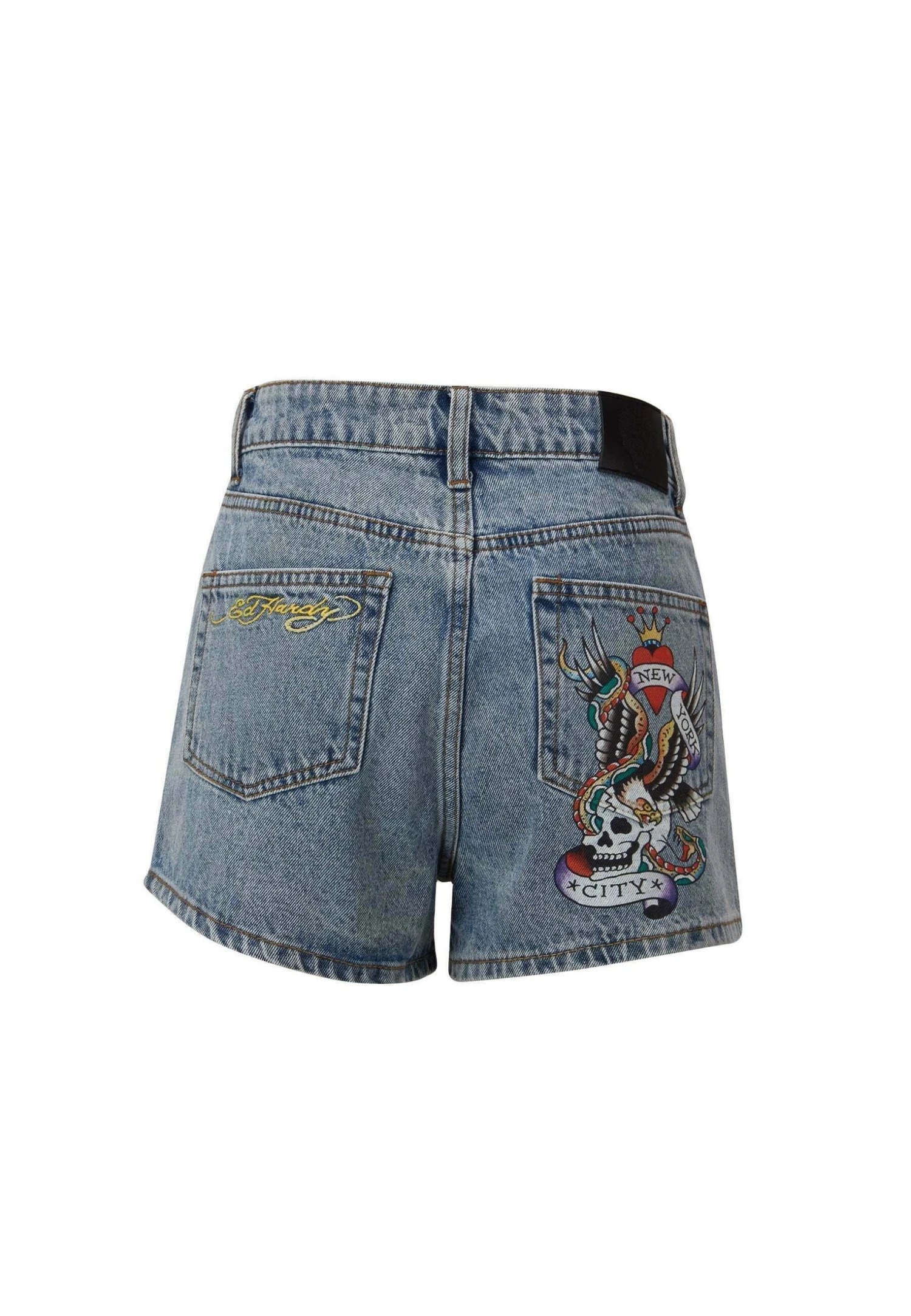 Ed Hardy Nyc Lover- Shorts Vaqueros - Bleach - Imagen 6