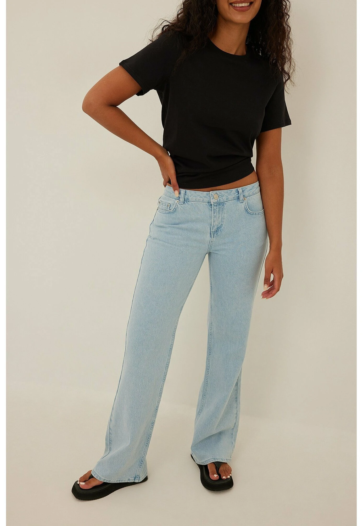 NA-KD Vaqueros A Campana - Light Blue