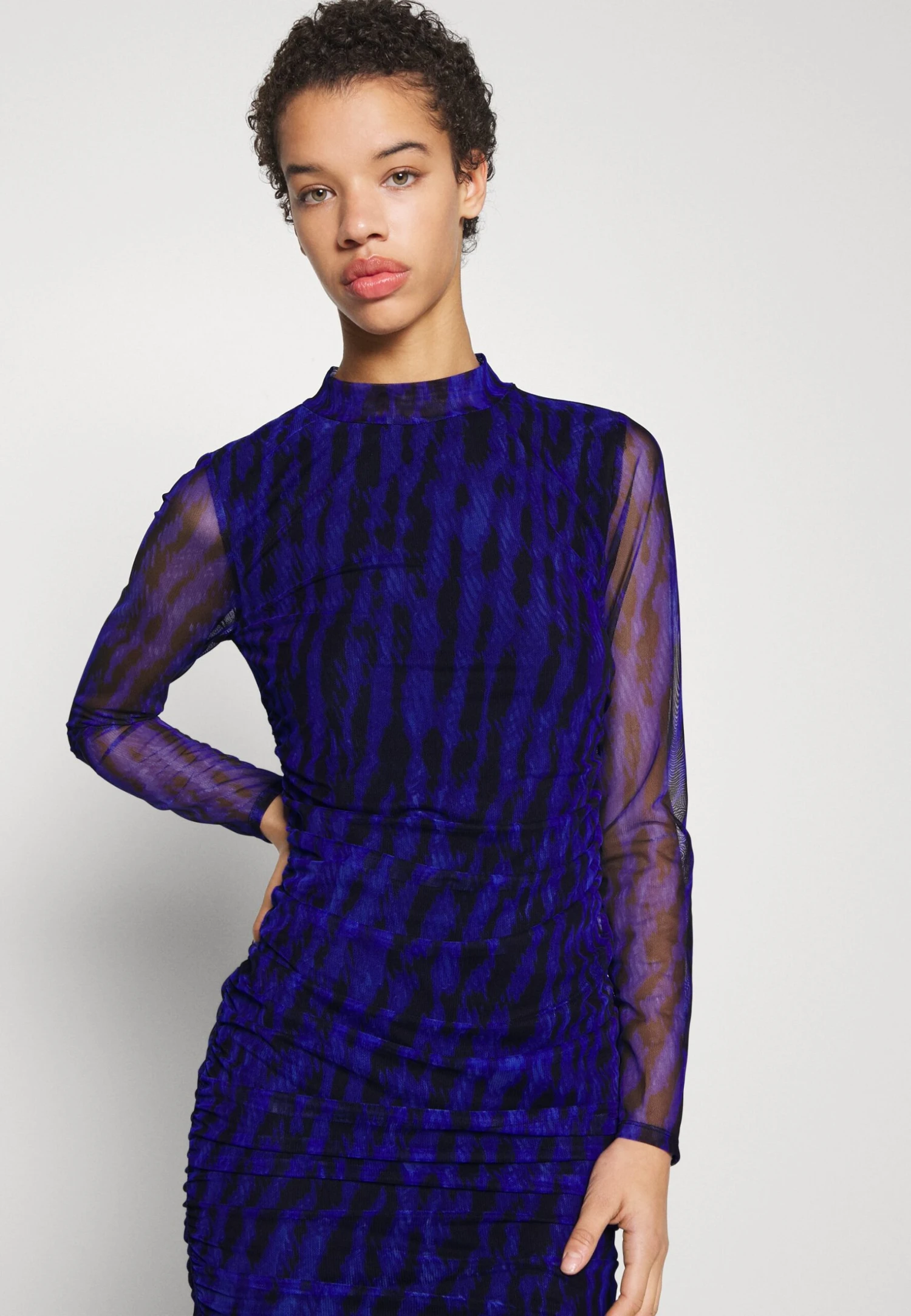 DKNY Crewneck Dress - Vestido De Cóctel - Deep Cobalt Multi - Imagen 4