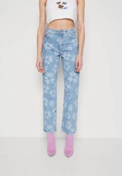 ONLY Onlcamille Print - Vaqueros Rectos - Light Blue Denim