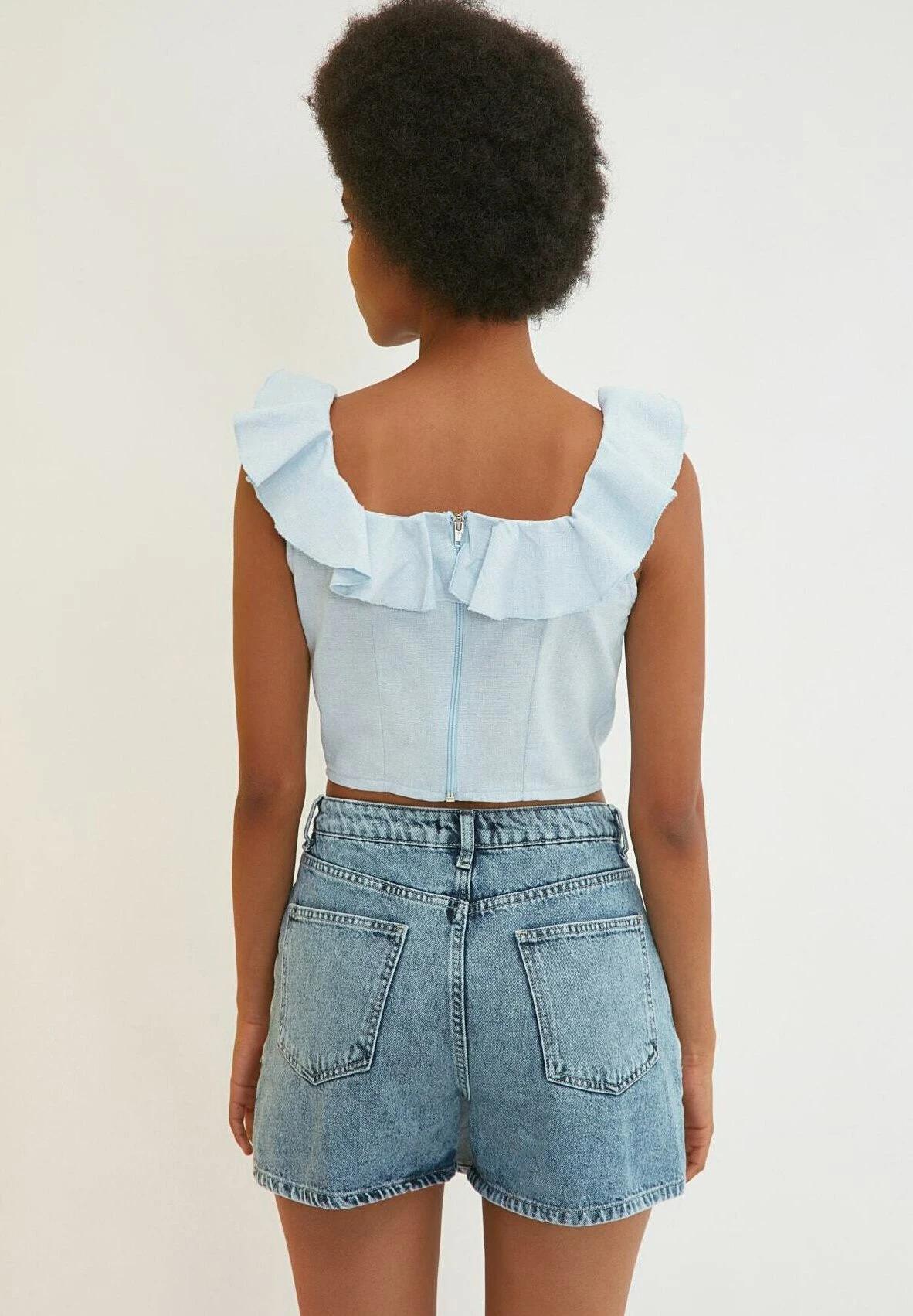 Trendyol Shorts Vaqueros - Blue - Imagen 2