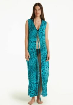 Kaftano Smanicato - Complementos De Playa - Blau V Stampa Wild Blue