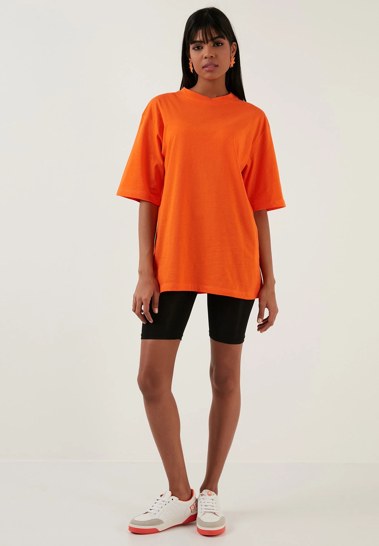 LELA Loose Fit - Camiseta Básica - Orange - Imagen 4