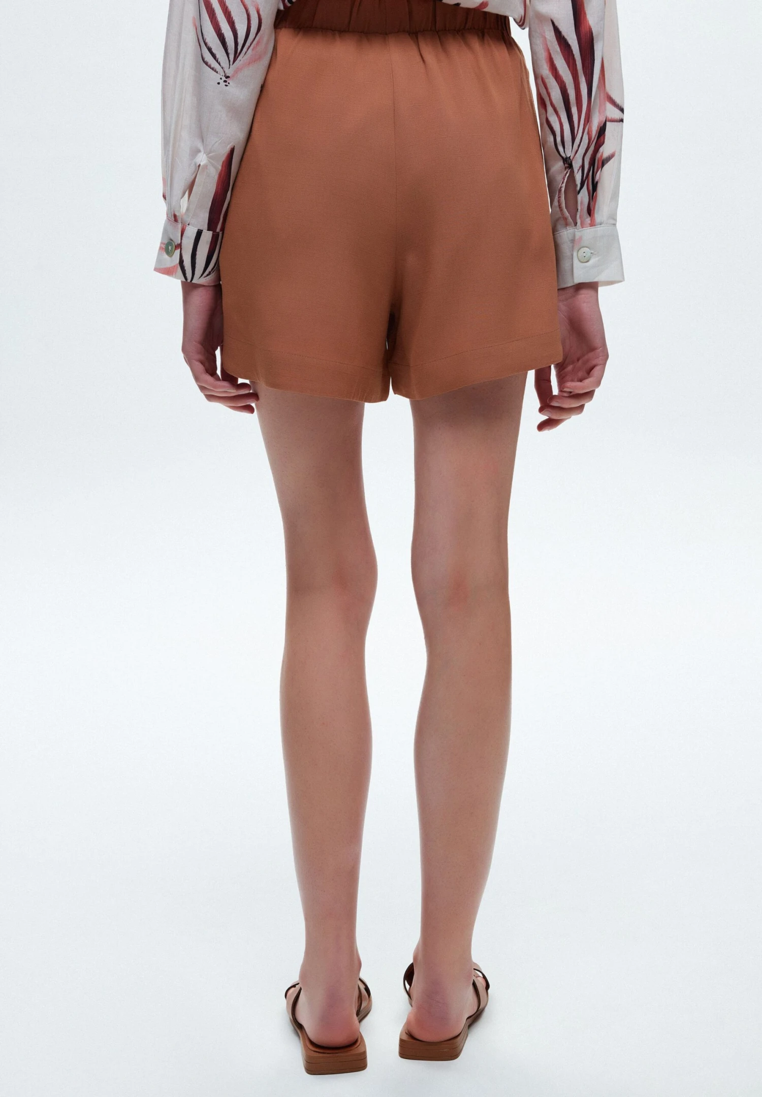 Elastic Waist - Shorts - Camel - Imagen 3