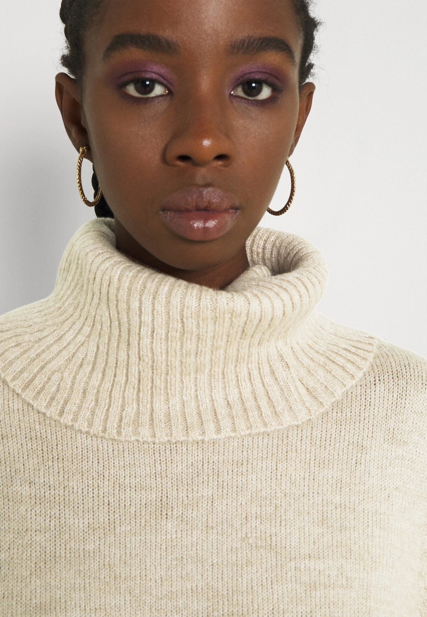 ONLY Onlbrandie Roll Neck- Vestido De Punto - Pumice Stone - Imagen 6