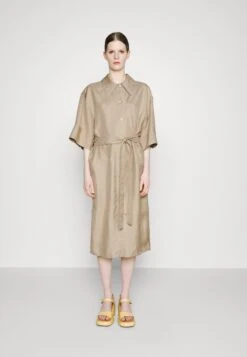 Libertine-Libertine Aid - Vestido Camisero - Taupe Check