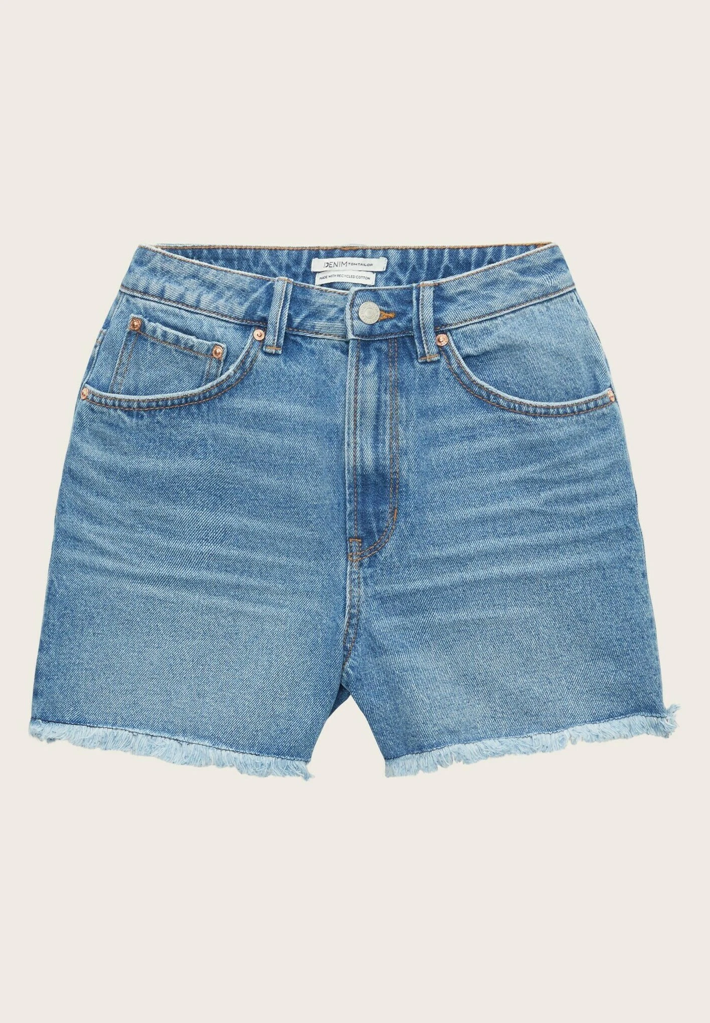 TOM TAILOR Denim Mom - Shorts Vaqueros - Used Mid Stone Blue Denim - Imagen 12