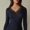 Intimissimi Camiseta De Manga Larga - Blu Intenso