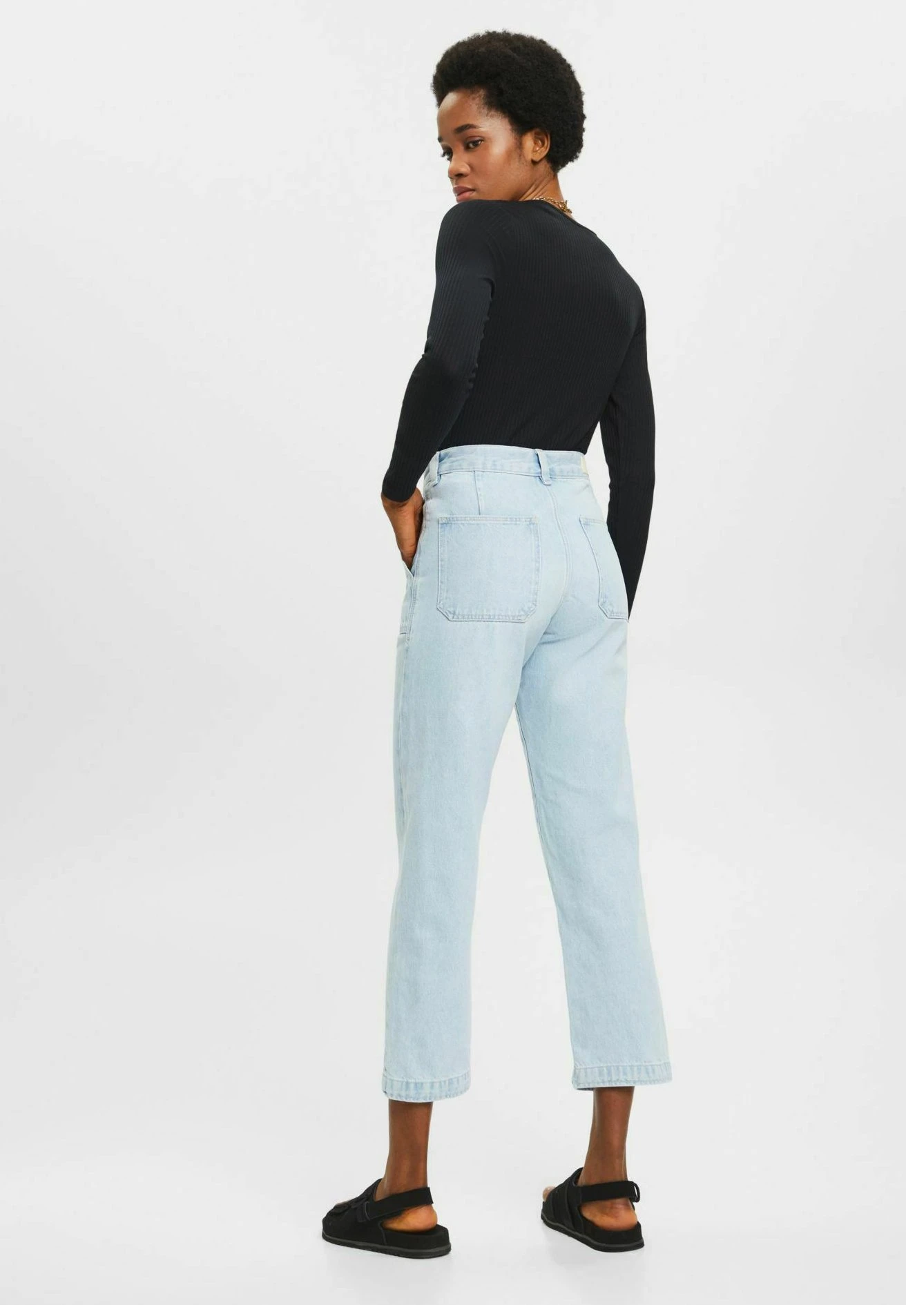 ESPRIT In Dad-Passform Aus Nachhaltigem- Vaqueros Rectos - Blue Bleached - Imagen 3