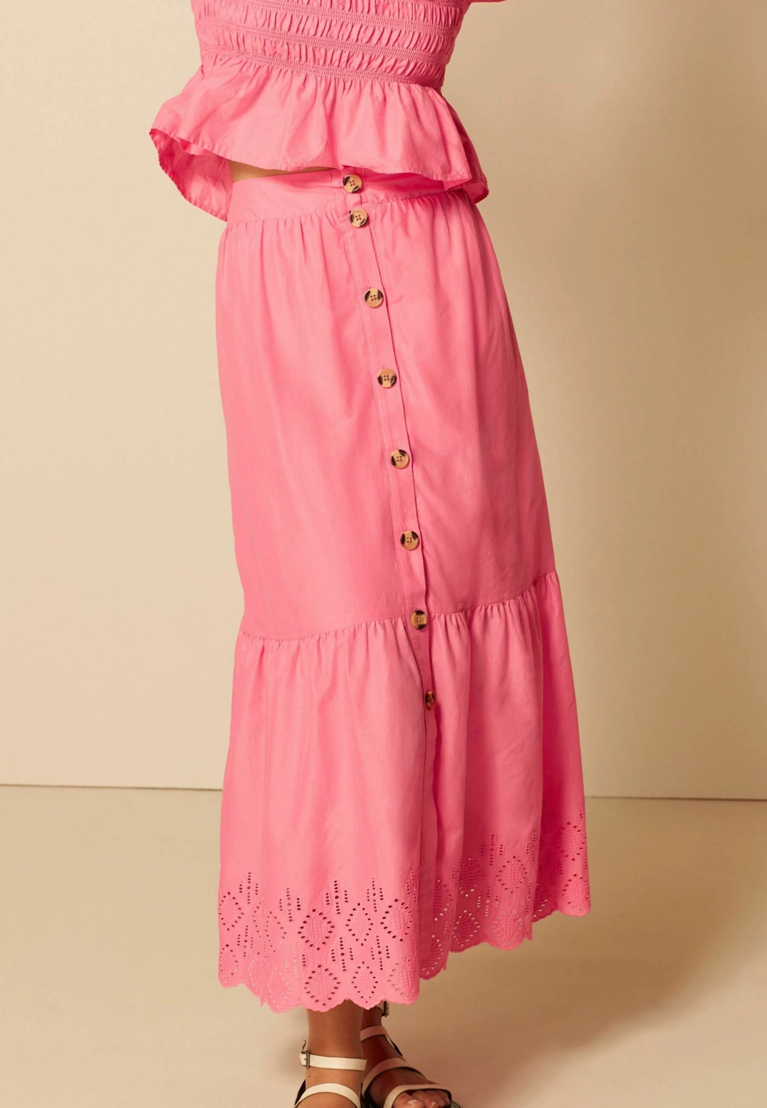 Next Button Through Standard - Falda Acampanada - Pink - Imagen 2