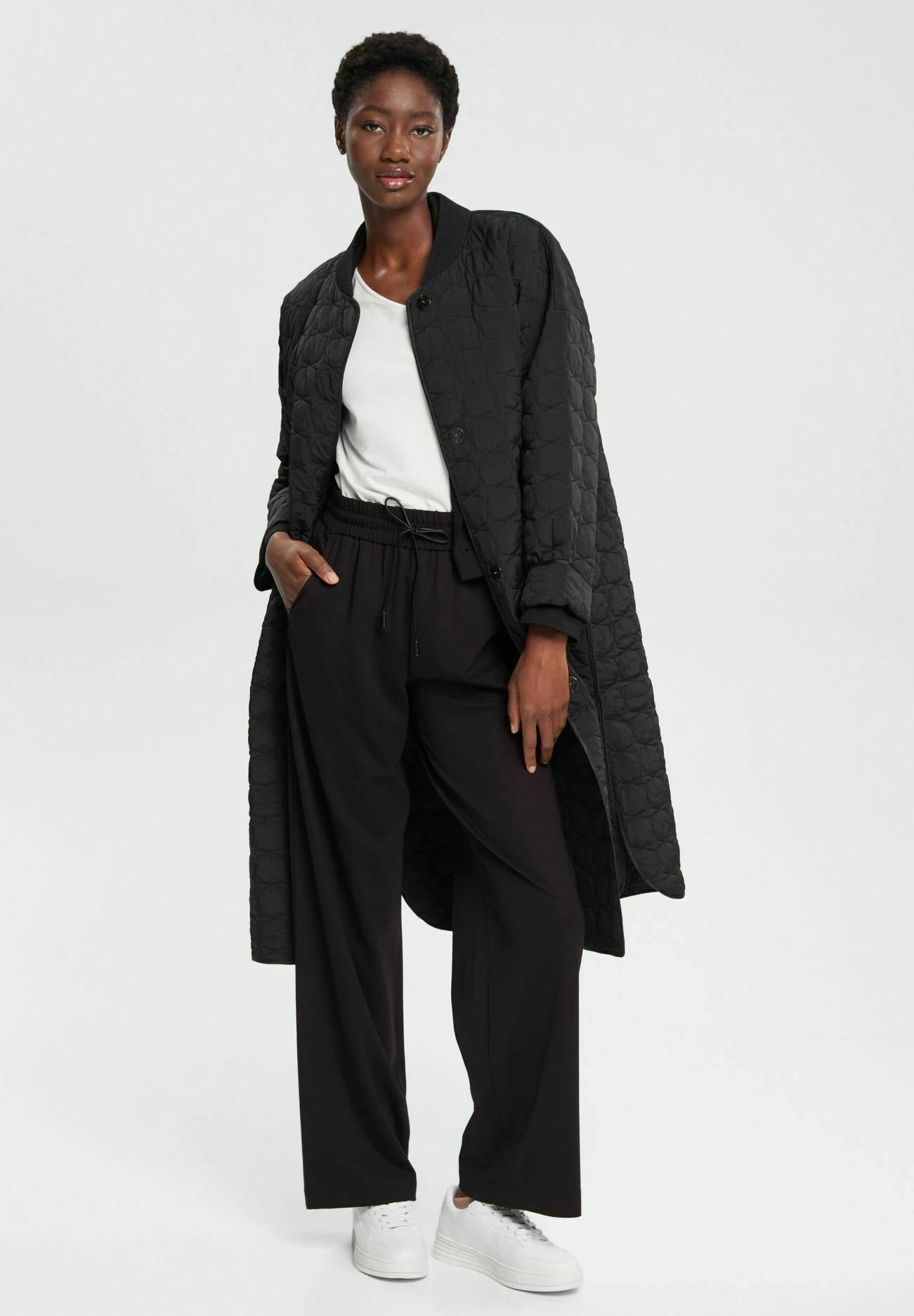 ESPRIT New Ncklne - Camiseta De Manga Larga - Off White - Imagen 2