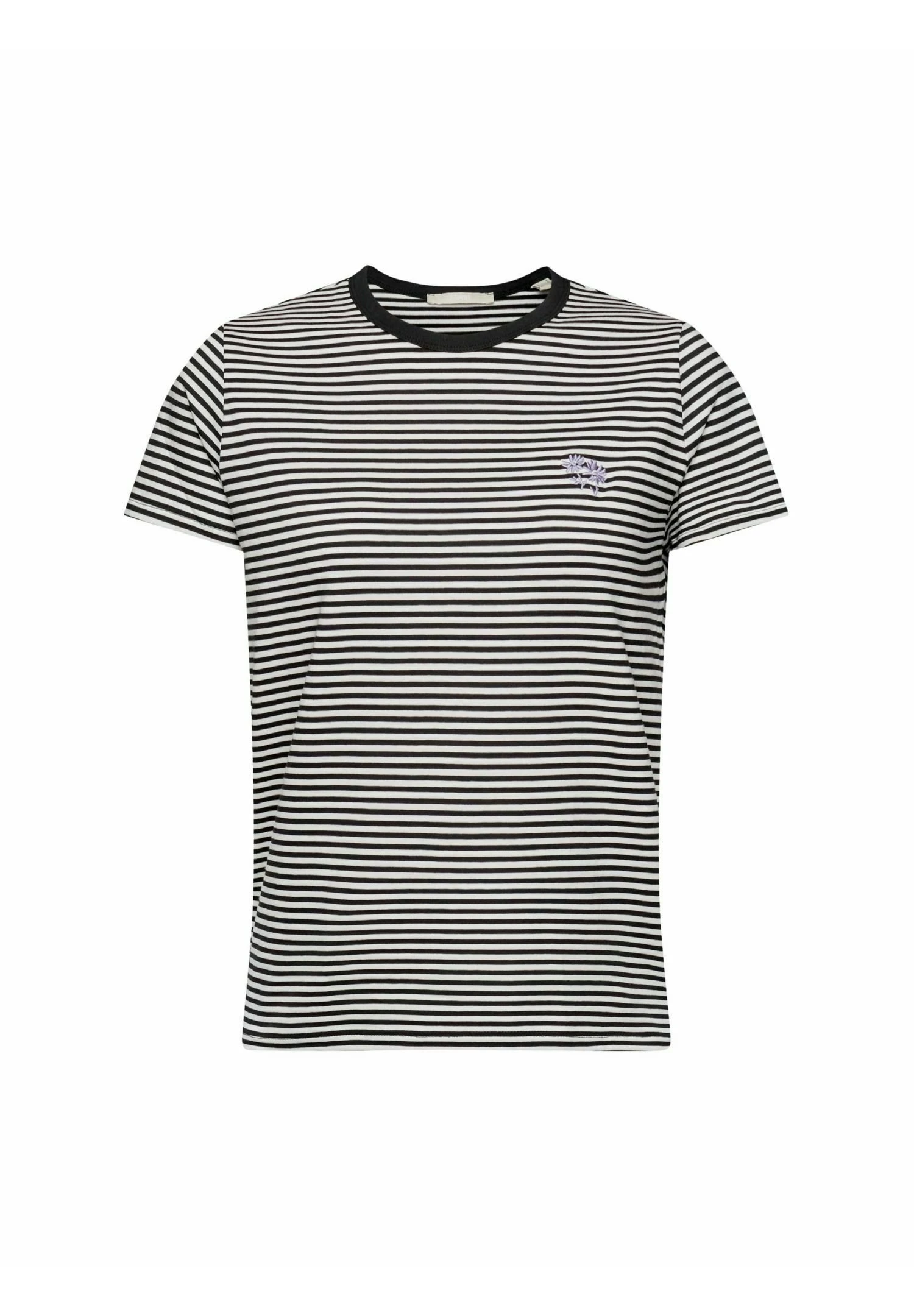 Edc By Esprit Gestreiftes Logo- Camiseta Estampada - Black - Imagen 4