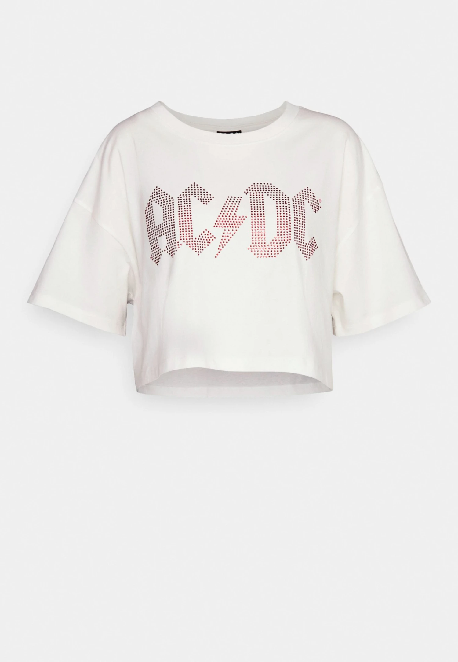 COTTON ON The Chopped Tee - Camiseta Estampada - Lcn Per Acdc Rhinestones/Vintage White - Imagen 4