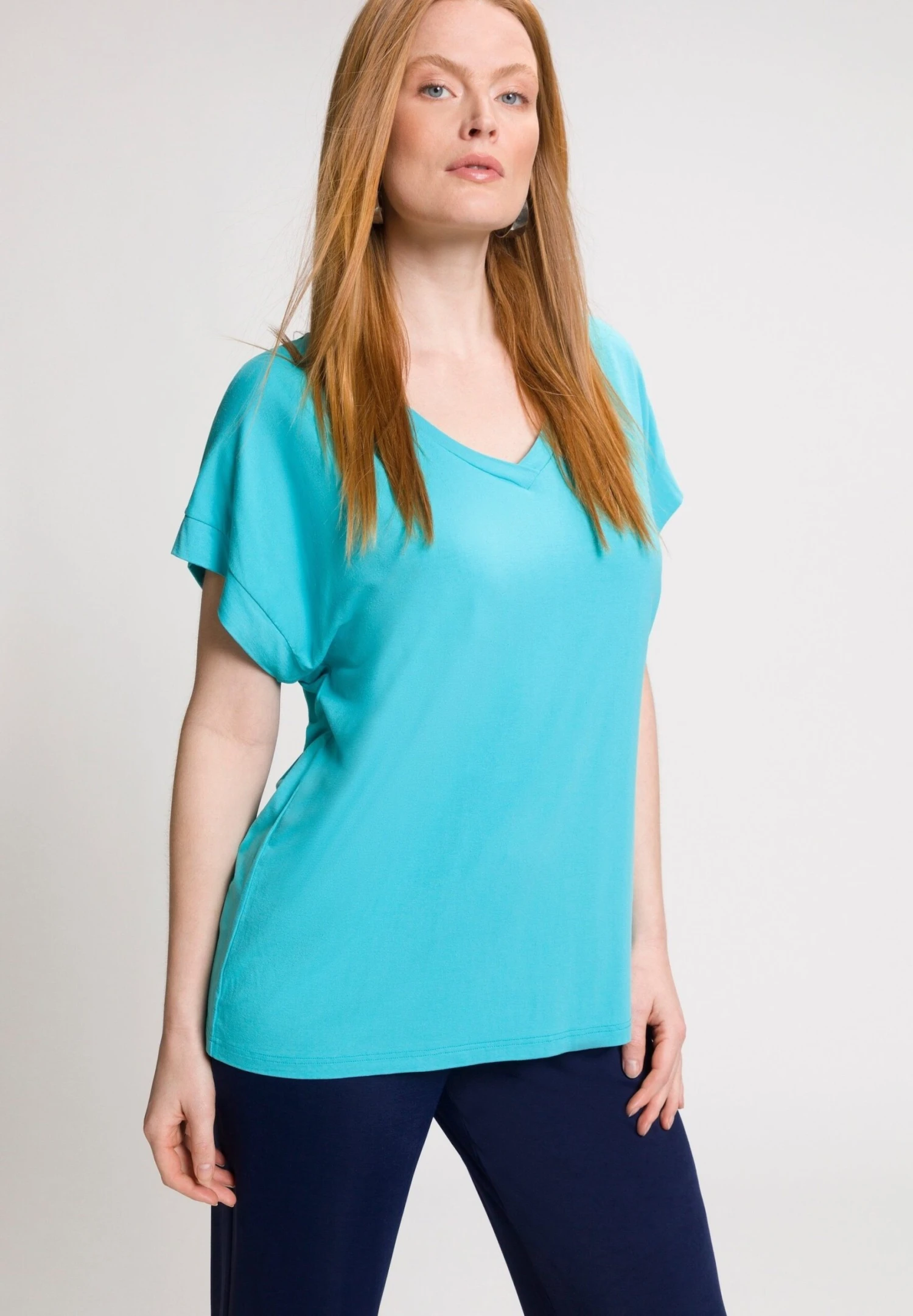 Ulla Popken Camiseta Básica - Türkis - Imagen 3