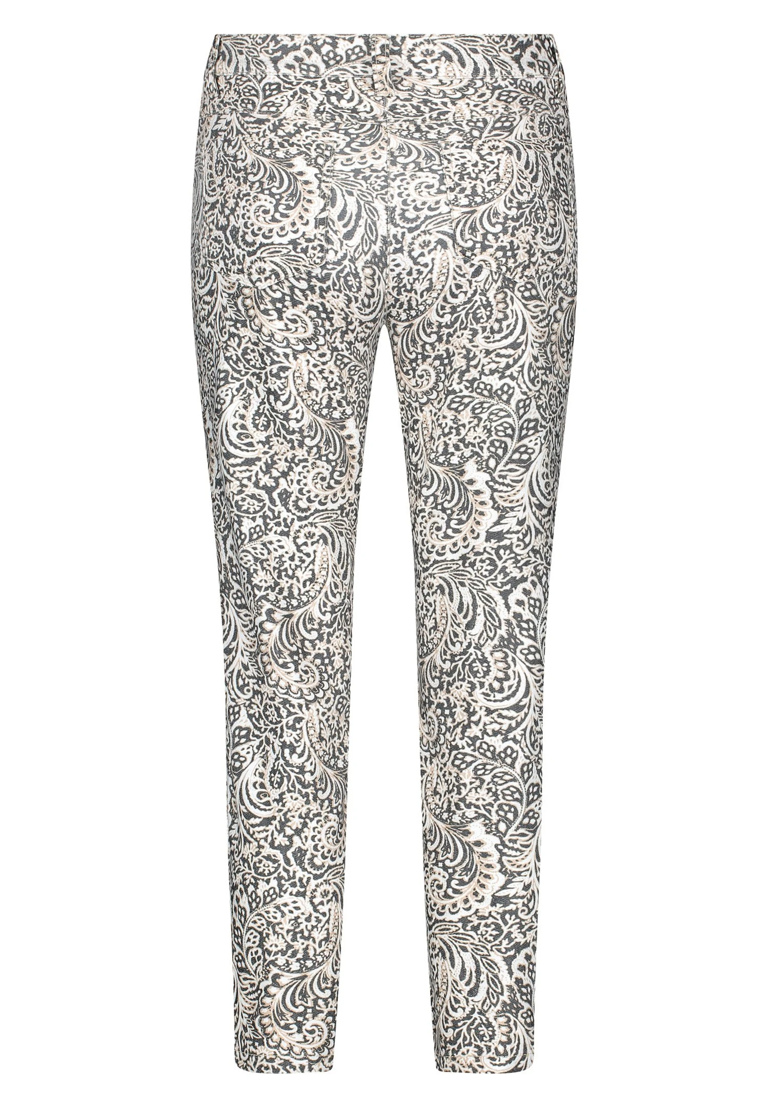 Gerry Weber Verkürzt Gemustert Best4Me - Vaqueros Slim Fit - Schwarz/Ecru Weiss Druck - Imagen 6