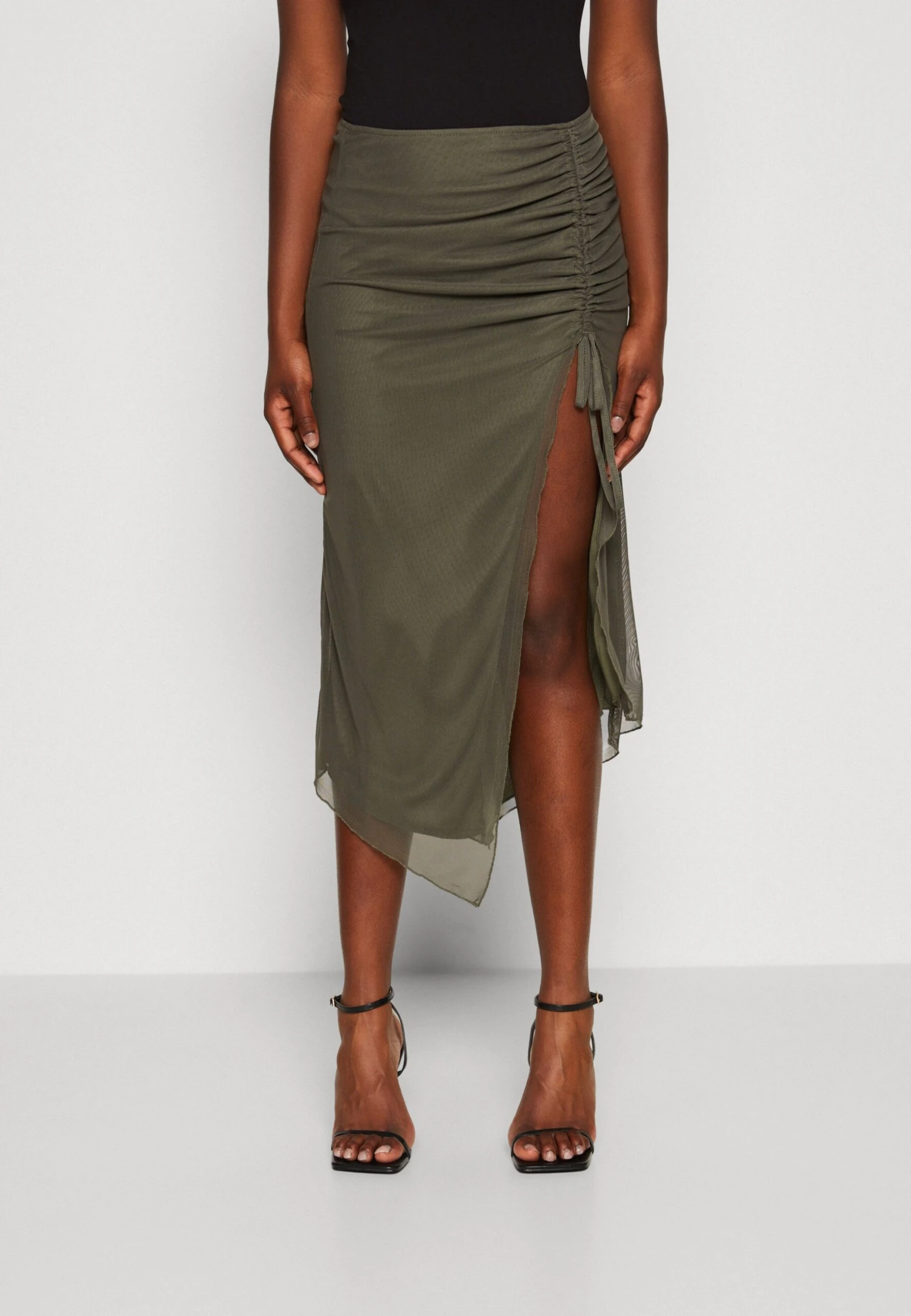 Wal G Roro Midi Skirt - Falda De Tubo - Khaki Green